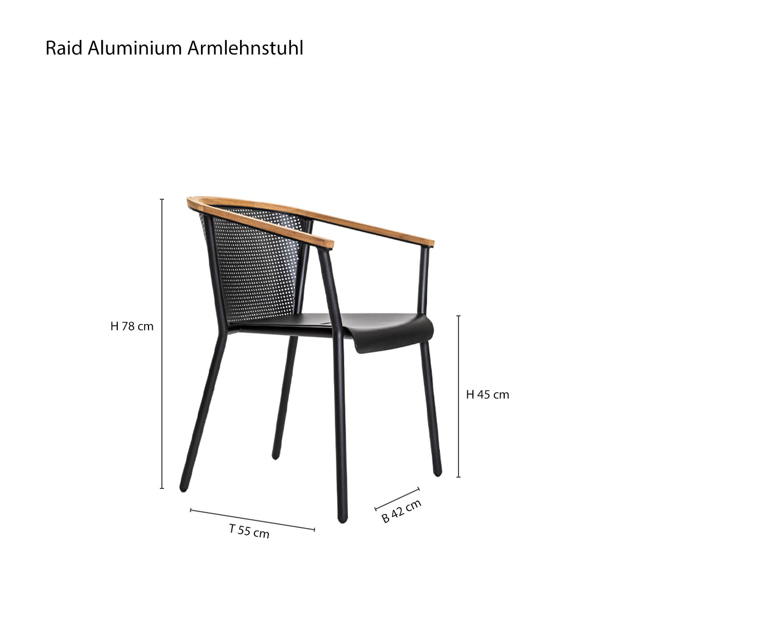 Chaise de jardin Riad avec accoudoirs Croquis Dimensions Dimensions Chaise de jardin Riad avec accoudoirs Croquis Dimensions Dimensions