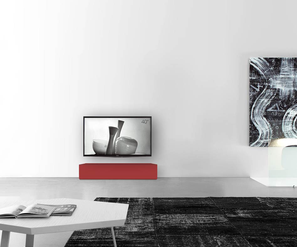 /Design Lowboard sol B120 H27 rouge mat /Design Lowboard sol B120 H27 rouge mat