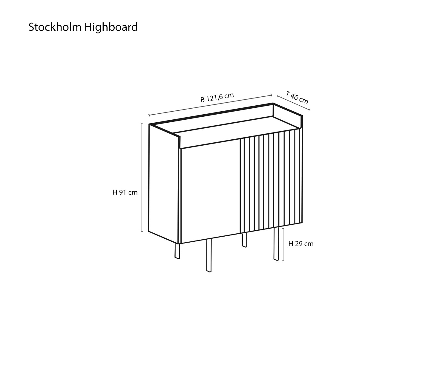 Designer Highboard de Punt Stockhiolm Esquisse Tailles Dimensions Designer Highboard de Punt Stockhiolm Esquisse Tailles Dimensions