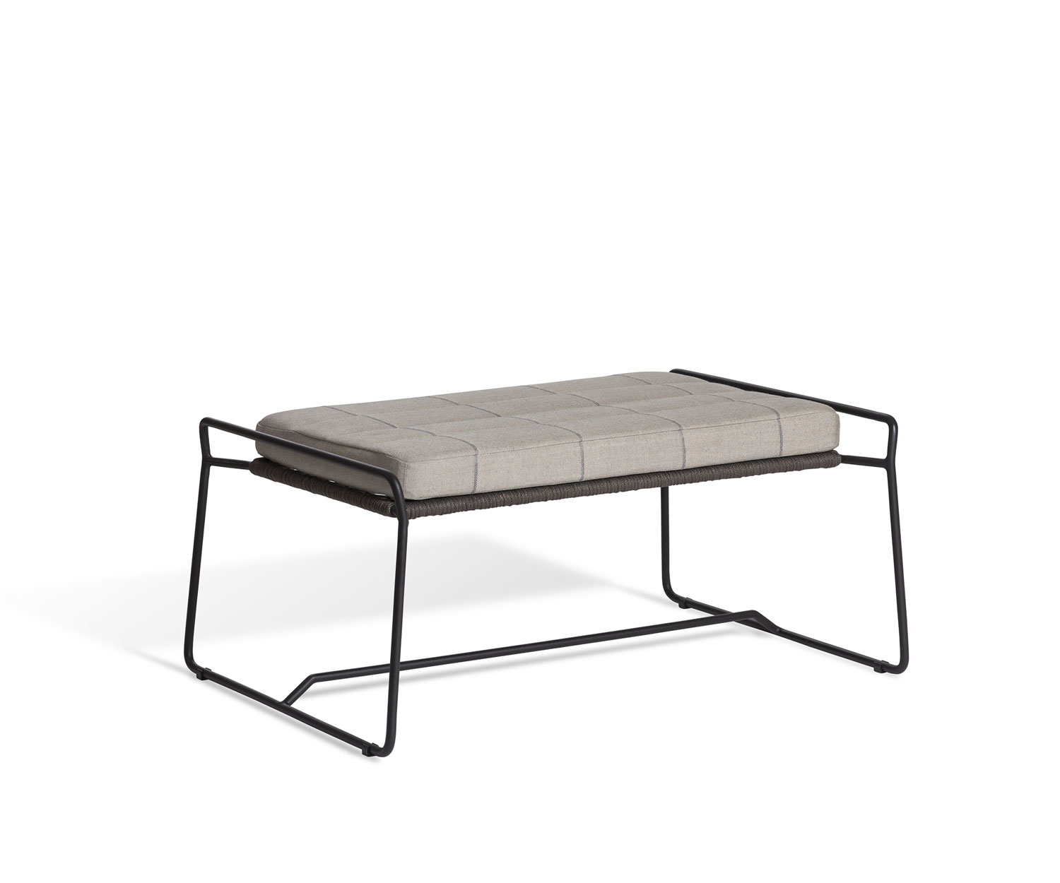 Exclusif Oasiq Sandur Lacets Tabouret design en gris foncé lacé avec coussin Gris Exclusif Oasiq Sandur Lacets Tabouret design en gris foncé lacé avec coussin Gris