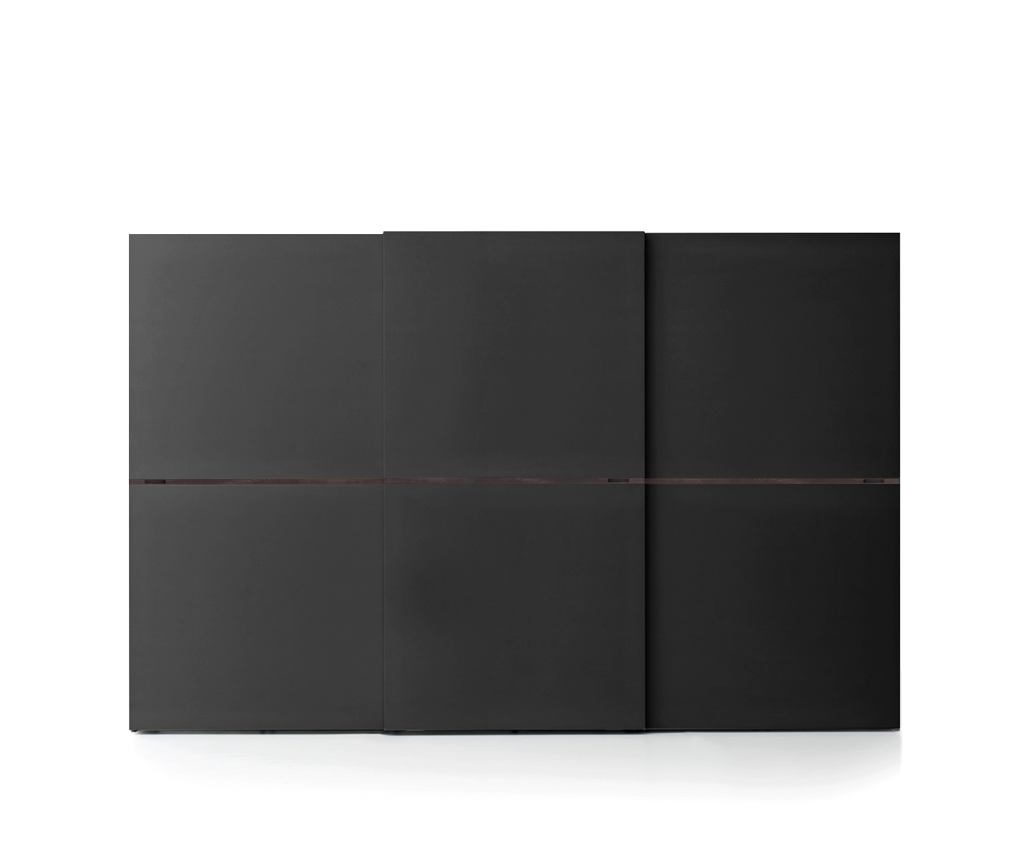 Middle Armoire design à portes coulissantes en noir mat