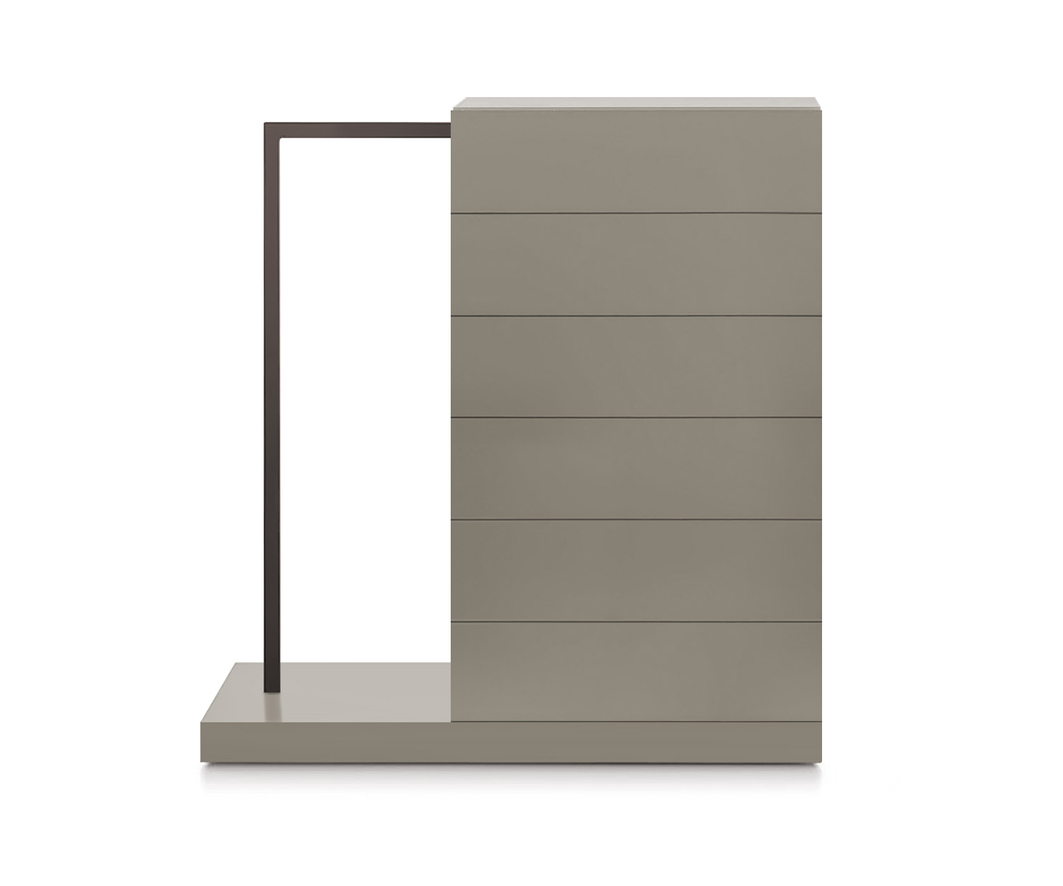 Novamobili Commode haute Easy6 + penderie à gauche L64cm mat sable333 Novamobili Commode haute Easy6 + penderie à gauche L64cm mat sable333