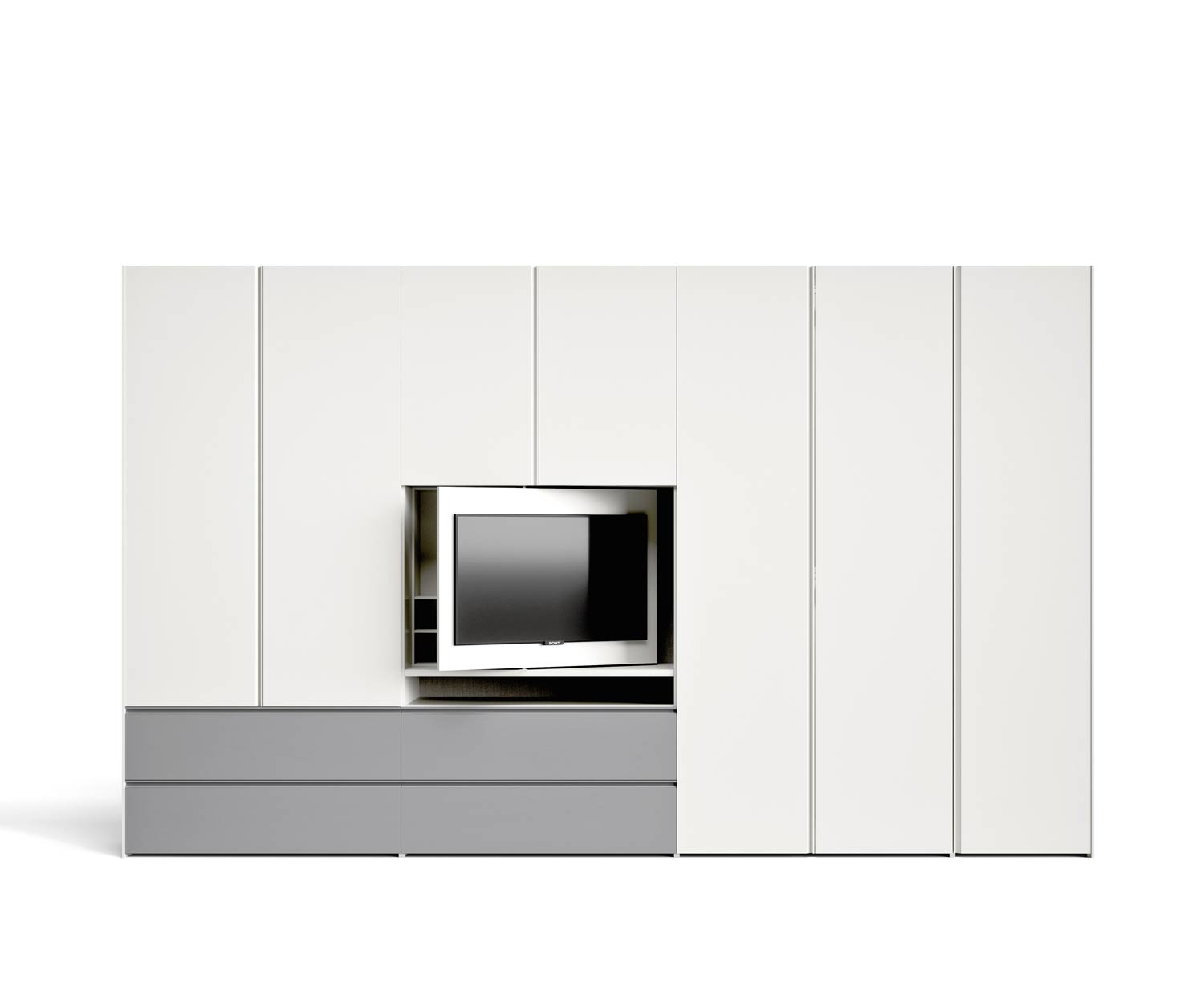 Exclusif Novamobili Gola Design Armoire avec compartiment TV Exclusif Novamobili Gola Design Armoire avec compartiment TV