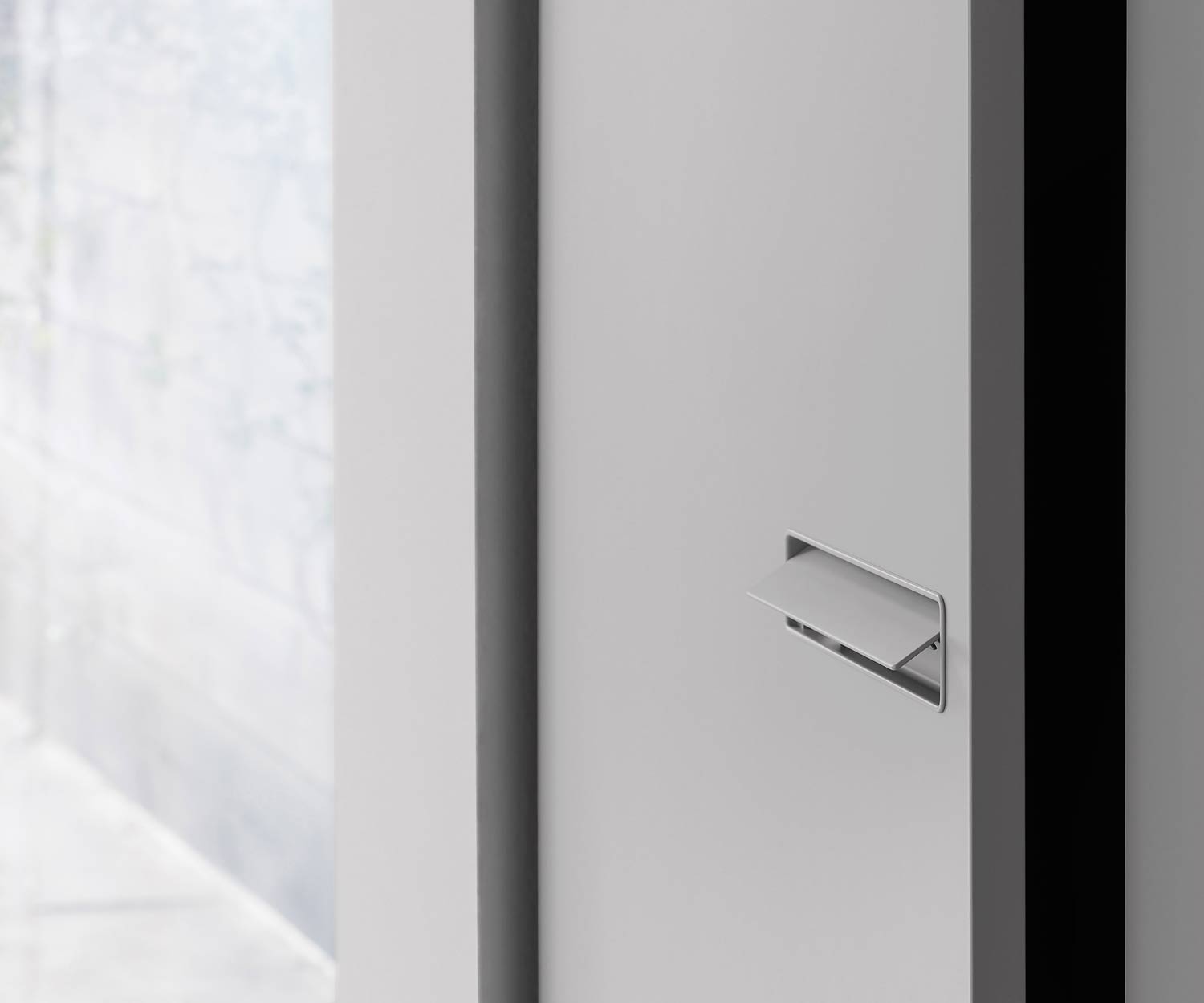 Design Novamobili Armoire Move en détail la poignée encastrée Design Novamobili Armoire Move en détail la poignée encastrée