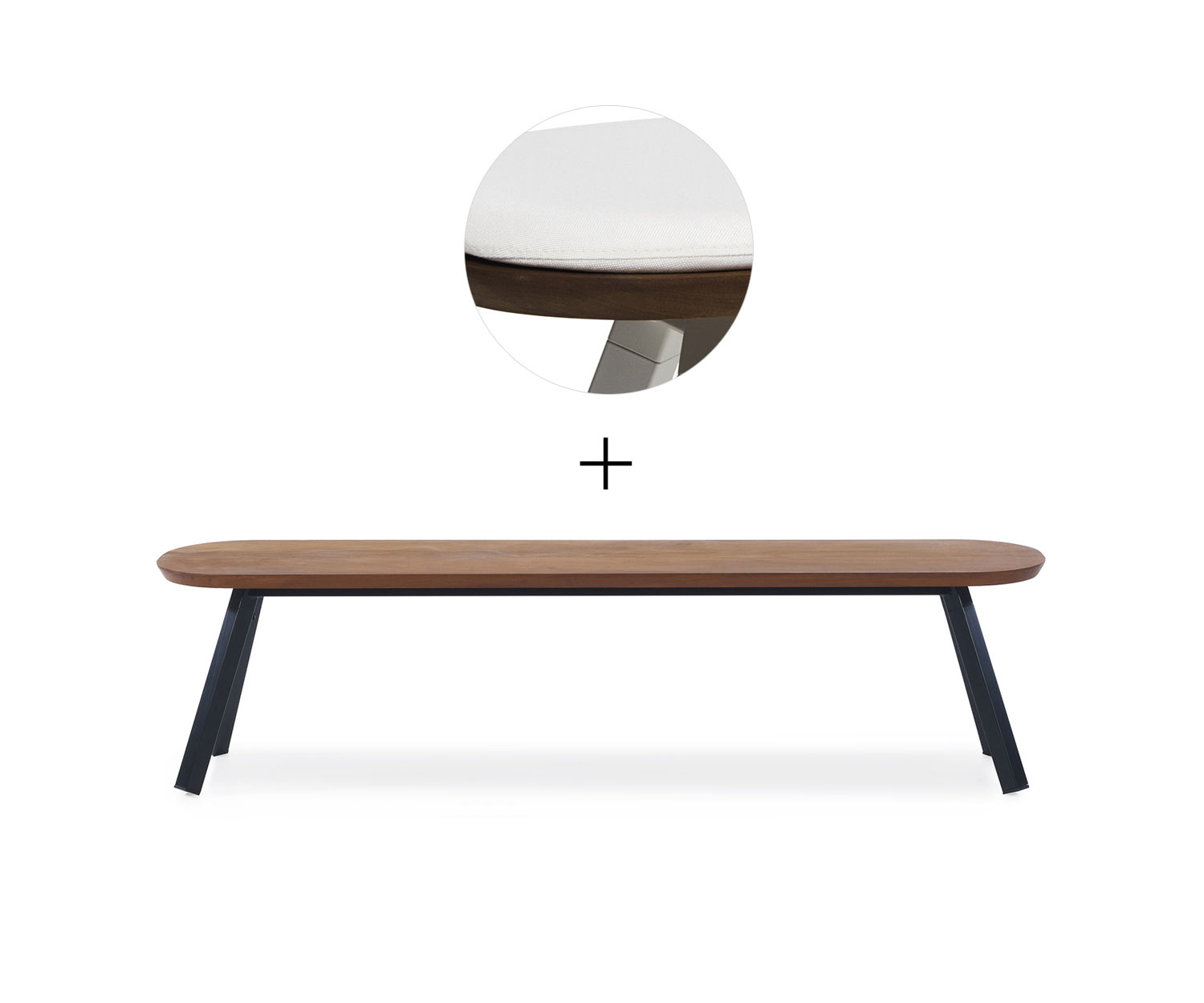 RS Barcelona Banc de Ping Pong Noir L180 cm Blanc Extérieur RS Barcelona Banc de Ping Pong Noir L180 cm Blanc Extérieur