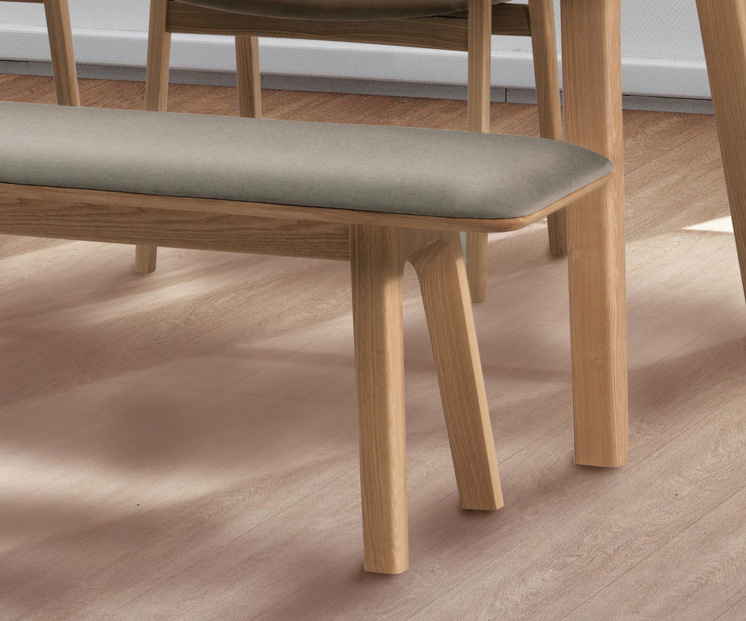 Conde House Ten Design Banc en chêne massif En détail pieds et rembourrage Conde House Ten Design Banc en chêne massif En détail pieds et rembourrage