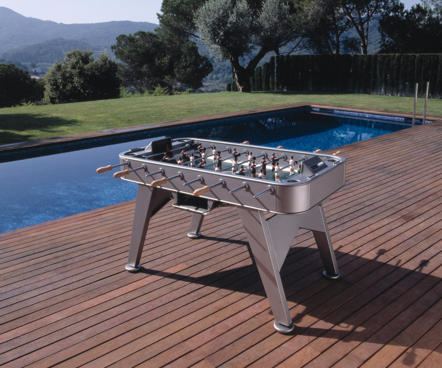 RS Barcelona Baby-foot RS#2 inox Outdoor à la piscine RS Barcelona Baby-foot RS#2 inox Outdoor à la piscine