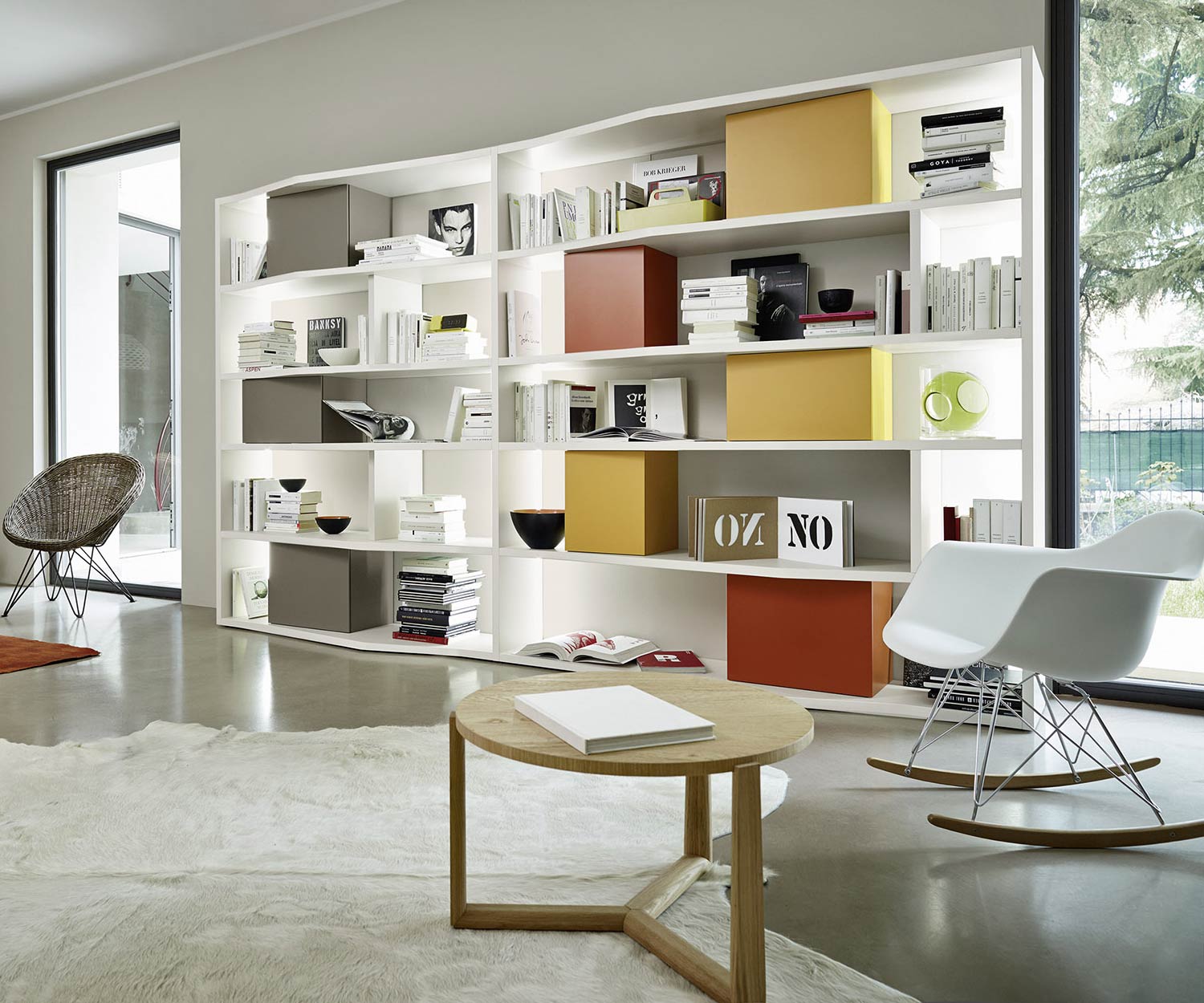 Livitalia Table basse design chêne clair Madeira D61 Livitalia Table basse design chêne clair Madeira D61