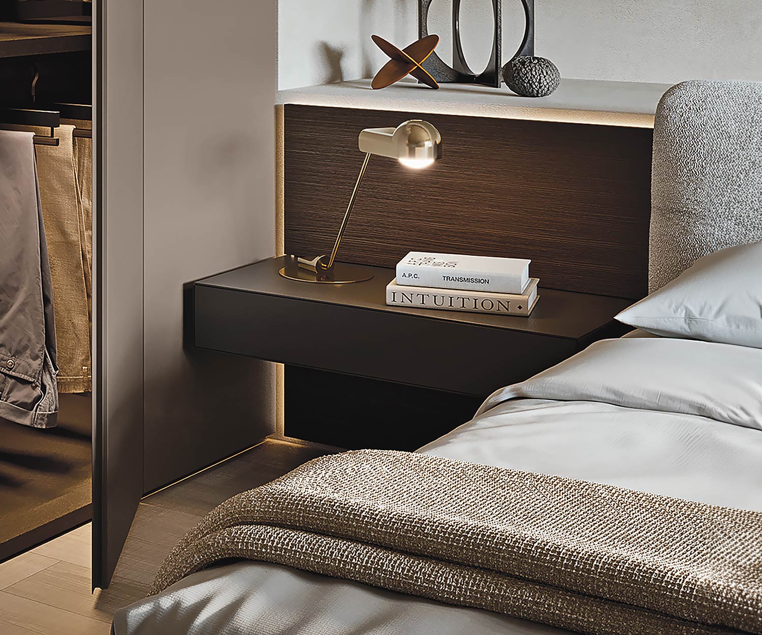 Livitalia Table de nuit Ecletto 1 tiroir