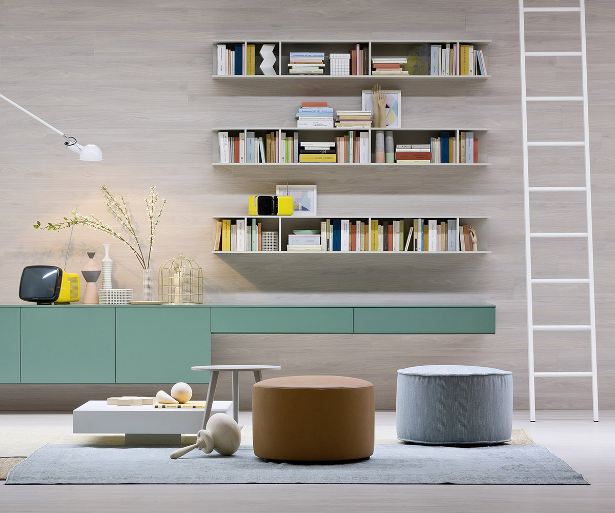 Novamobili Bibliothèque murale Butterfly Horizontal blanc Novamobili Bibliothèque murale Butterfly Horizontal blanc