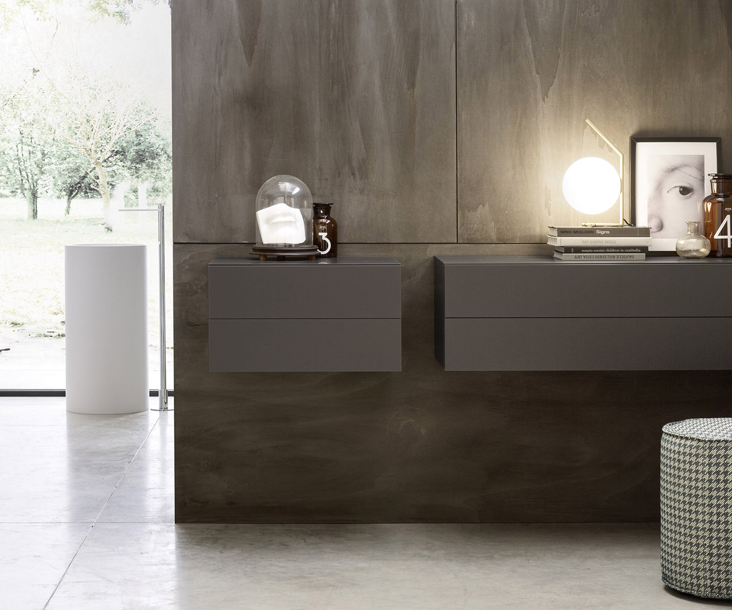 Novamobili Commode suspendue Easy 2 tiroirs Novamobili Commode suspendue Easy 2 tiroirs