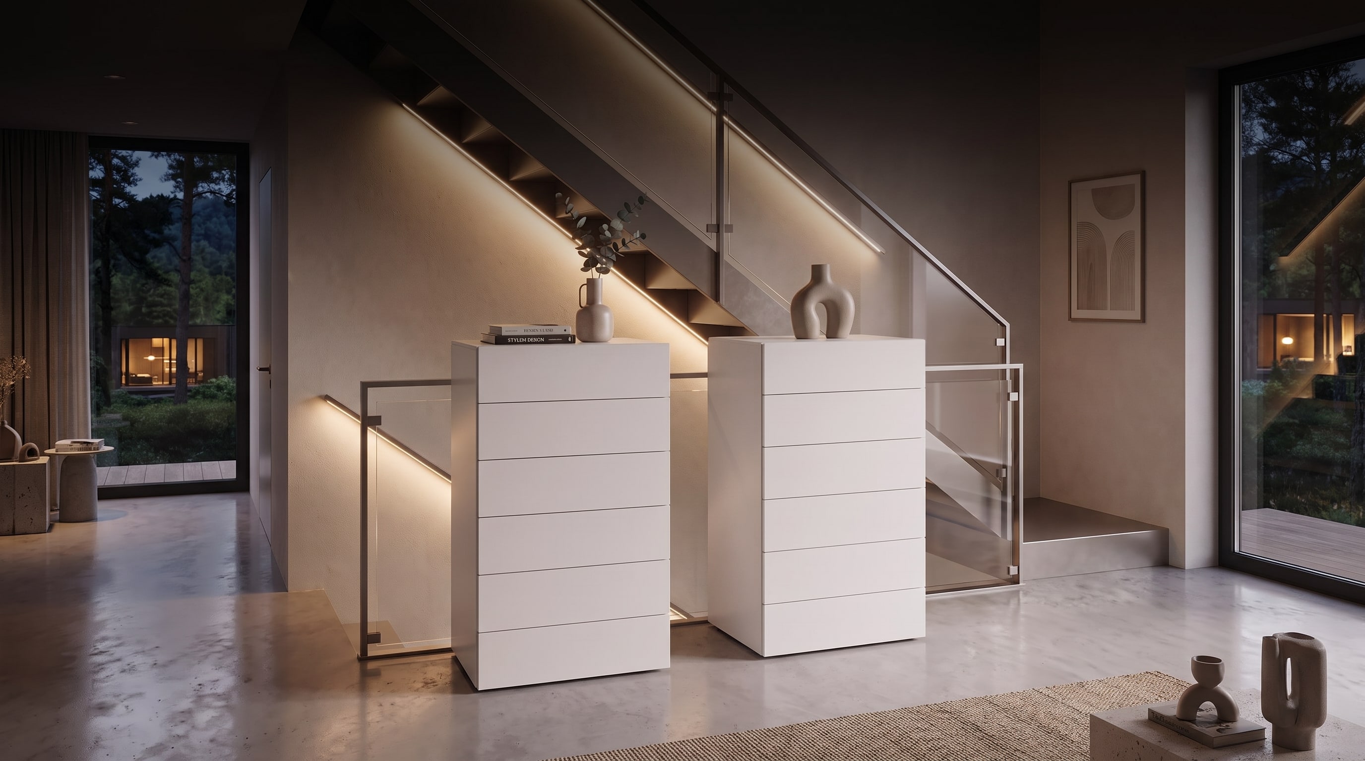 Commode haute: le secret des designers pour des espaces optimisés