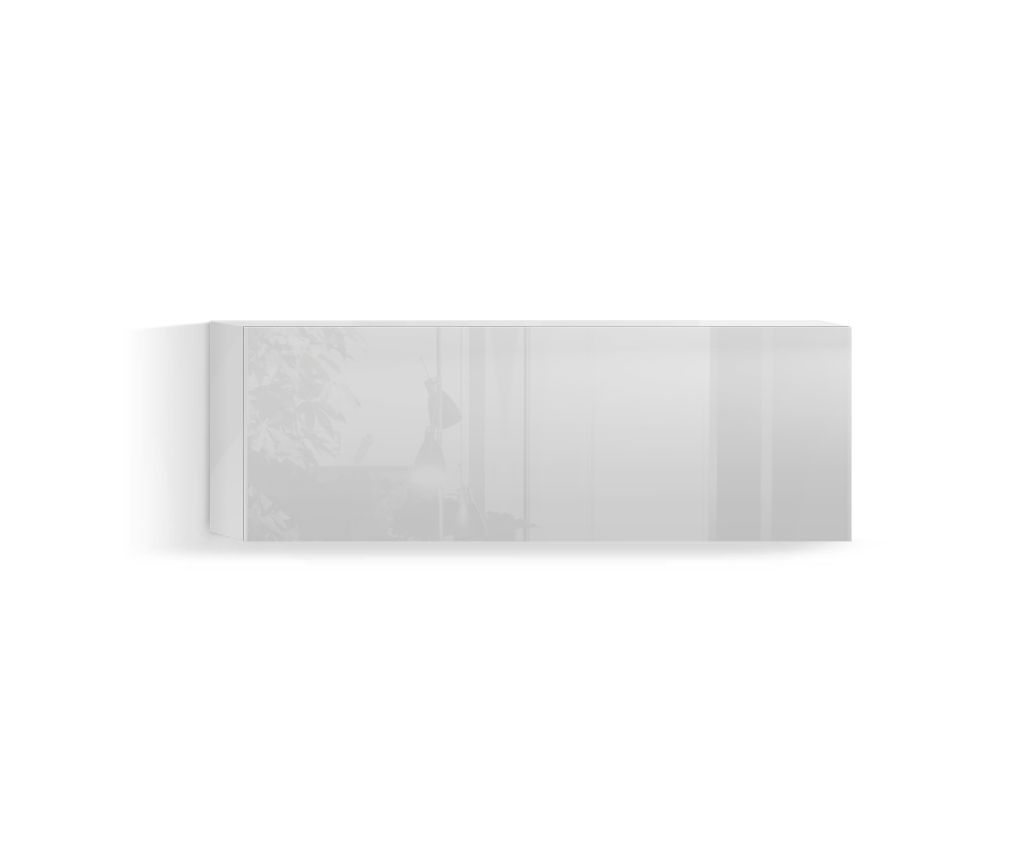 Armoire suspendue design salon Horizontal H32 L90 en haut blanc400 Armoire suspendue design salon Horizontal H32 L90 en haut blanc400