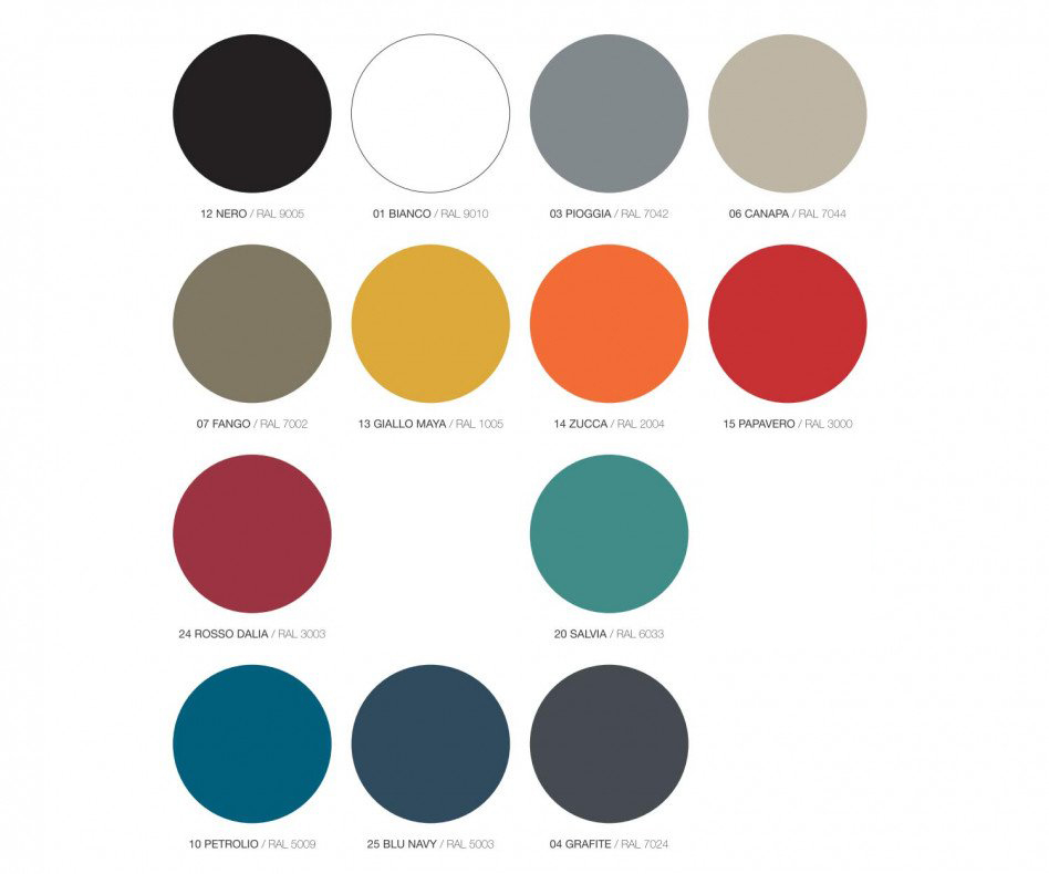 MEME Design Console lama Couleurs RAL Échantillon de couleurs