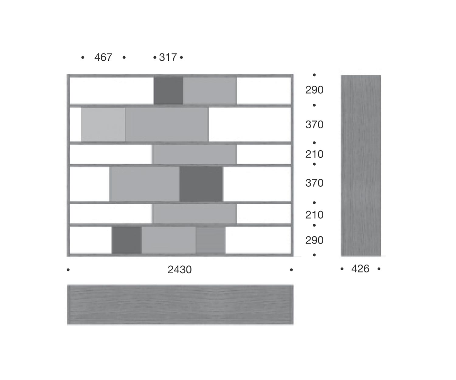 Livitalia Étagère à livres C83 Livitalia Étagère à livres C83