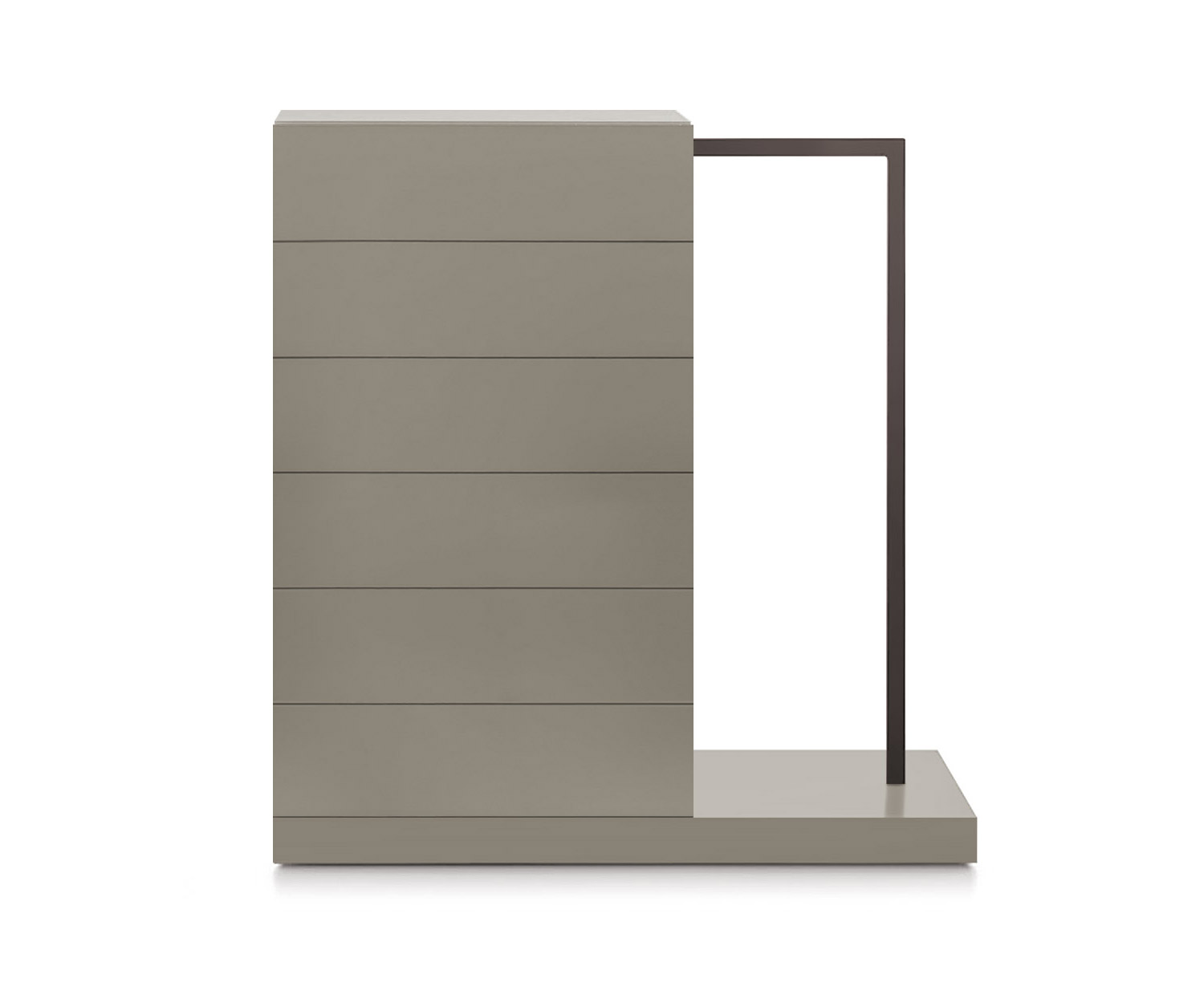 Novamobili Commode haute Easy6 + penderie à droite L64cm mat sable333 Novamobili Commode haute Easy6 + penderie à droite L64cm mat sable333
