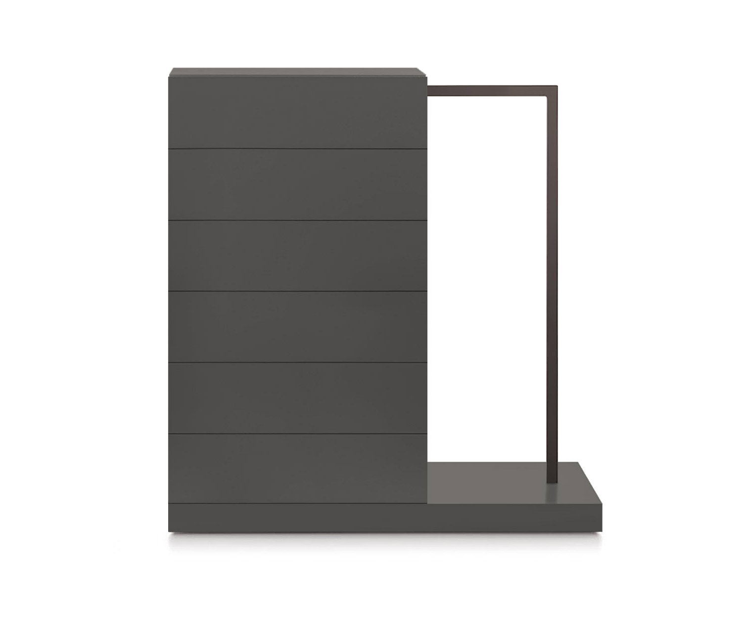Novamobili Commode haute Easy6 + penderie à droite L64cm mat quarz310 Novamobili Commode haute Easy6 + penderie à droite L64cm mat quarz310