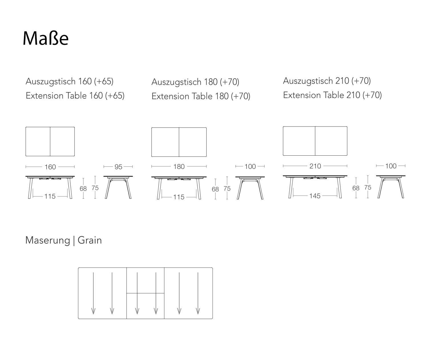 Table de salle à manger extensible Conde House Ten Design Dimensions Esquisse Dimensions Table de salle à manger extensible Conde House Ten Design Dimensions Esquisse Dimensions