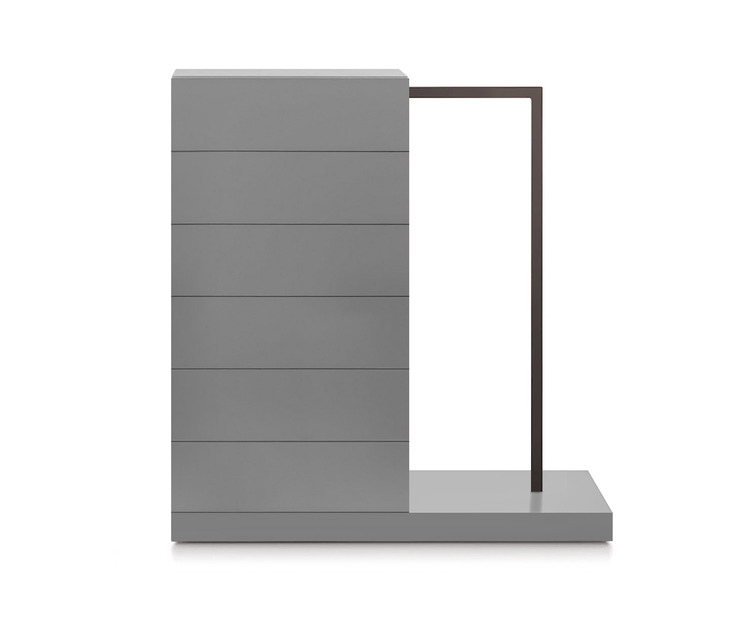 Novamobili Commode haute Easy6 + penderie à droite L54cm gris clair mat330 Novamobili Commode haute Easy6 + penderie à droite L54cm gris clair mat330