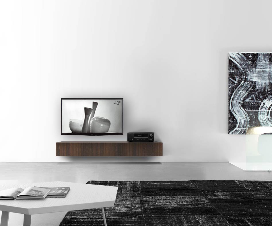 Livitalia Bois Design Lowboard Configurateur mural 180 cm 24 cm 46 cm Chêne brun Livitalia Bois Design Lowboard Configurateur mural 180 cm 24 cm 46 cm Chêne brun