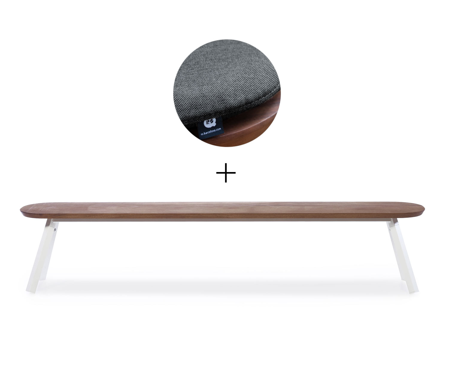 RS Barcelona Ping Pong Banc Blanc 2x B220 cm Noir Extérieur RS Barcelona Ping Pong Banc Blanc 2x B220 cm Noir Extérieur