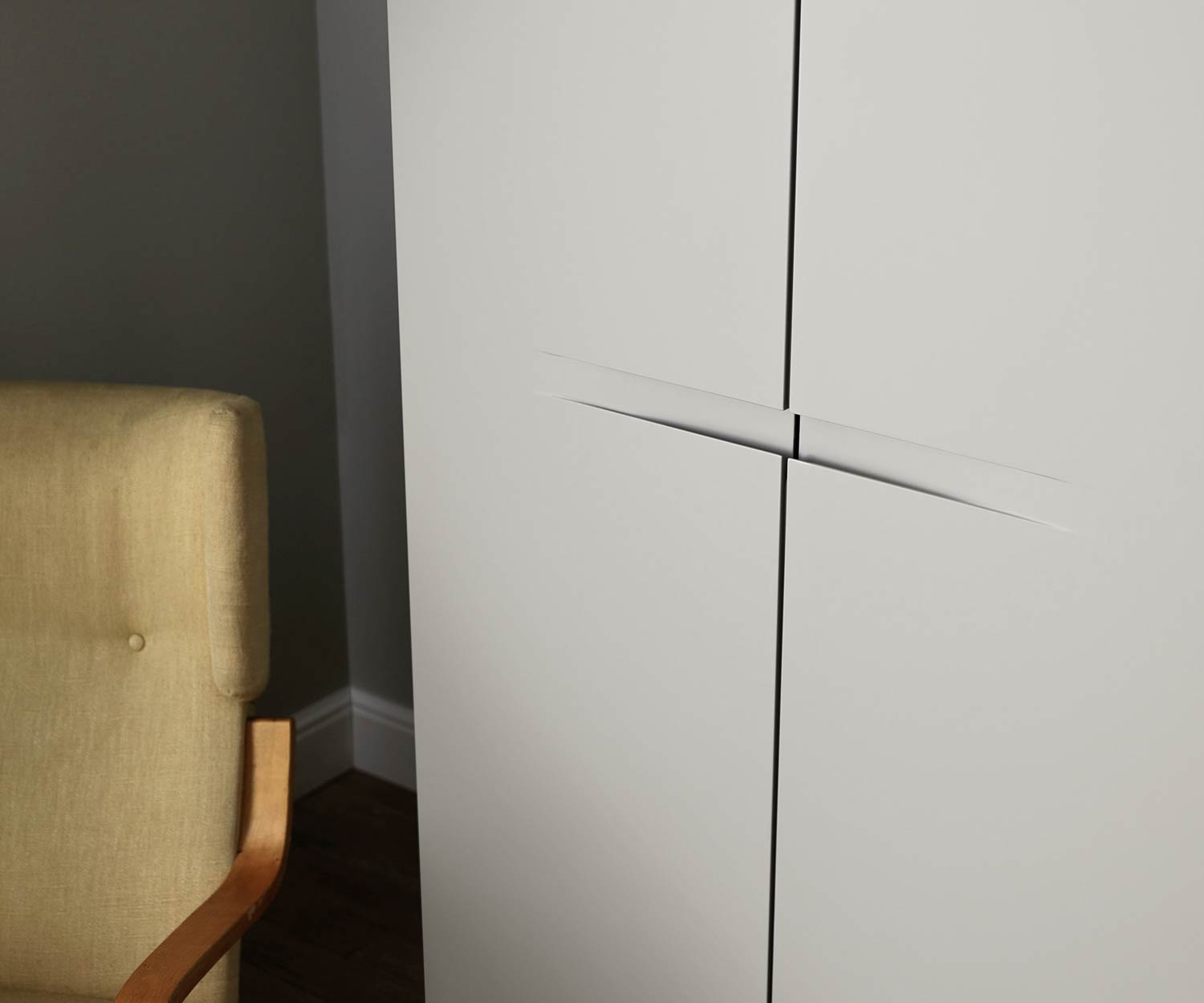 Moderne Livitalia Armoire design Vela avec poignée encastrée 3D Moderne Livitalia Armoire design Vela avec poignée encastrée 3D