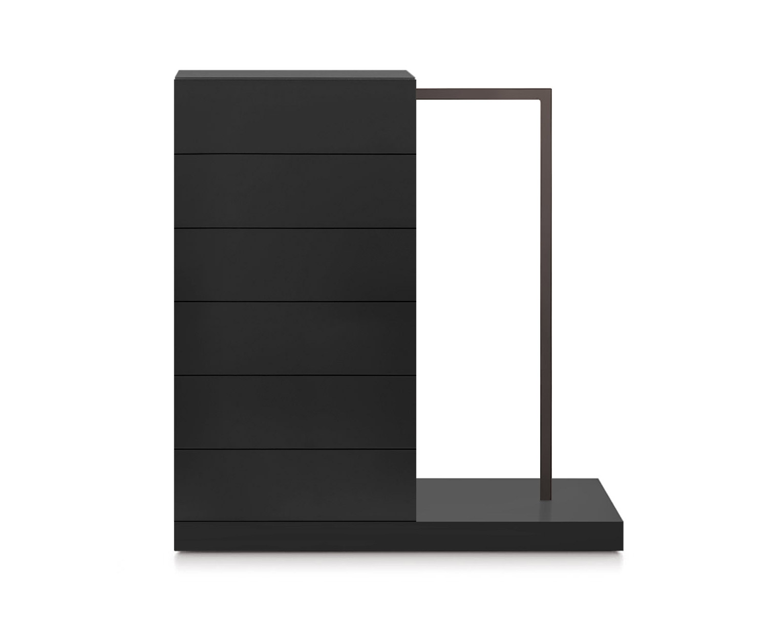 Novamobili Commode haute Easy6 + penderie à droite L54cm noir mat318 Novamobili Commode haute Easy6 + penderie à droite L54cm noir mat318