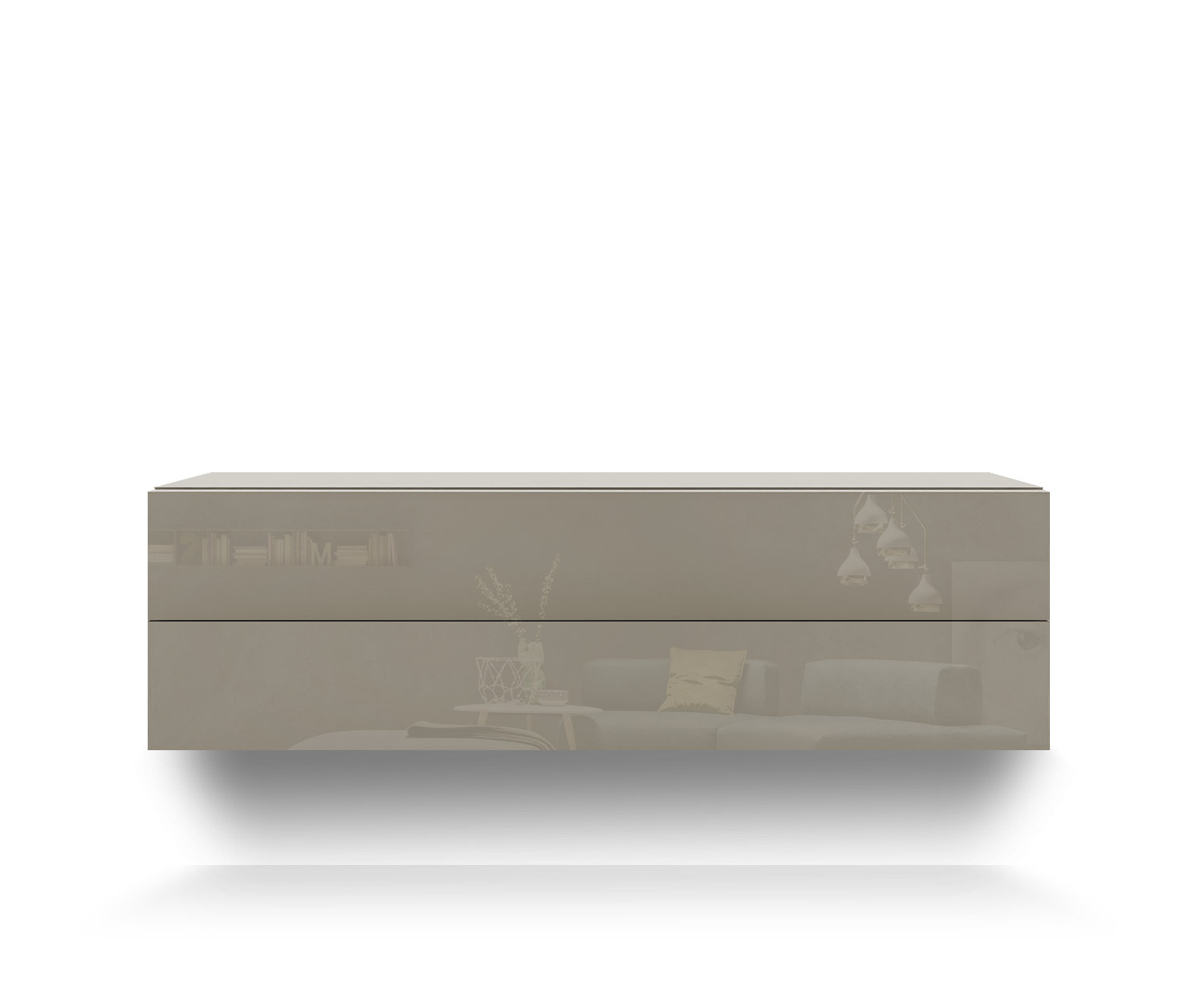 Novamobili Commode suspendue Easy 2er B108 sable433 Novamobili Commode suspendue Easy 2er B108 sable433