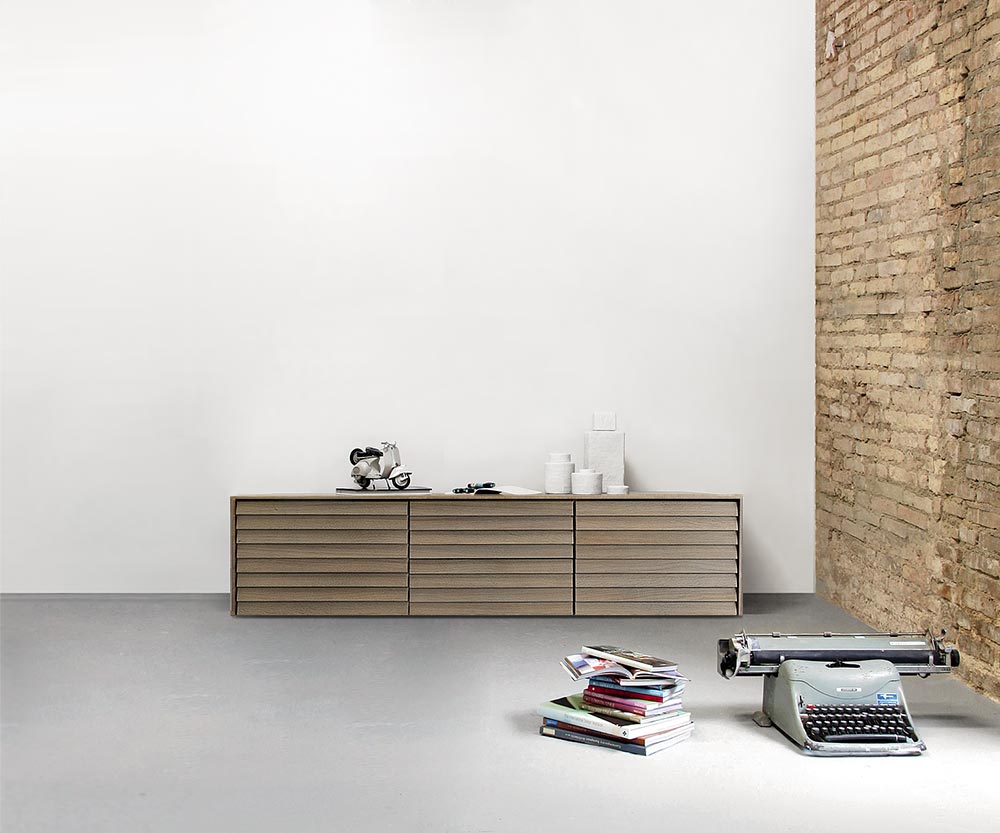 Punt Sussex Sideboard fond L177 Chêne Gris Siena Punt Sussex Sideboard fond L177 Chêne Gris Siena