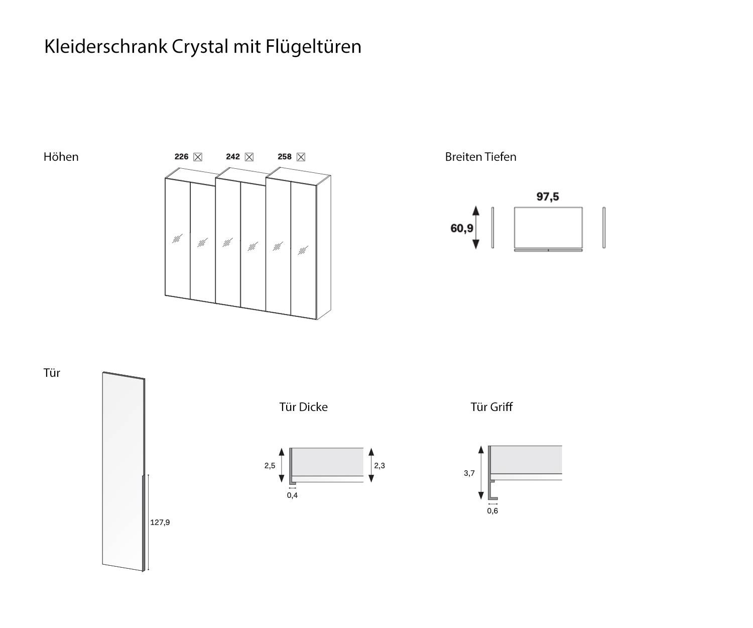 Esquisse Dimensions Dimensions Novamobili Crystal Armoire Esquisse Dimensions Dimensions Novamobili Crystal Armoire