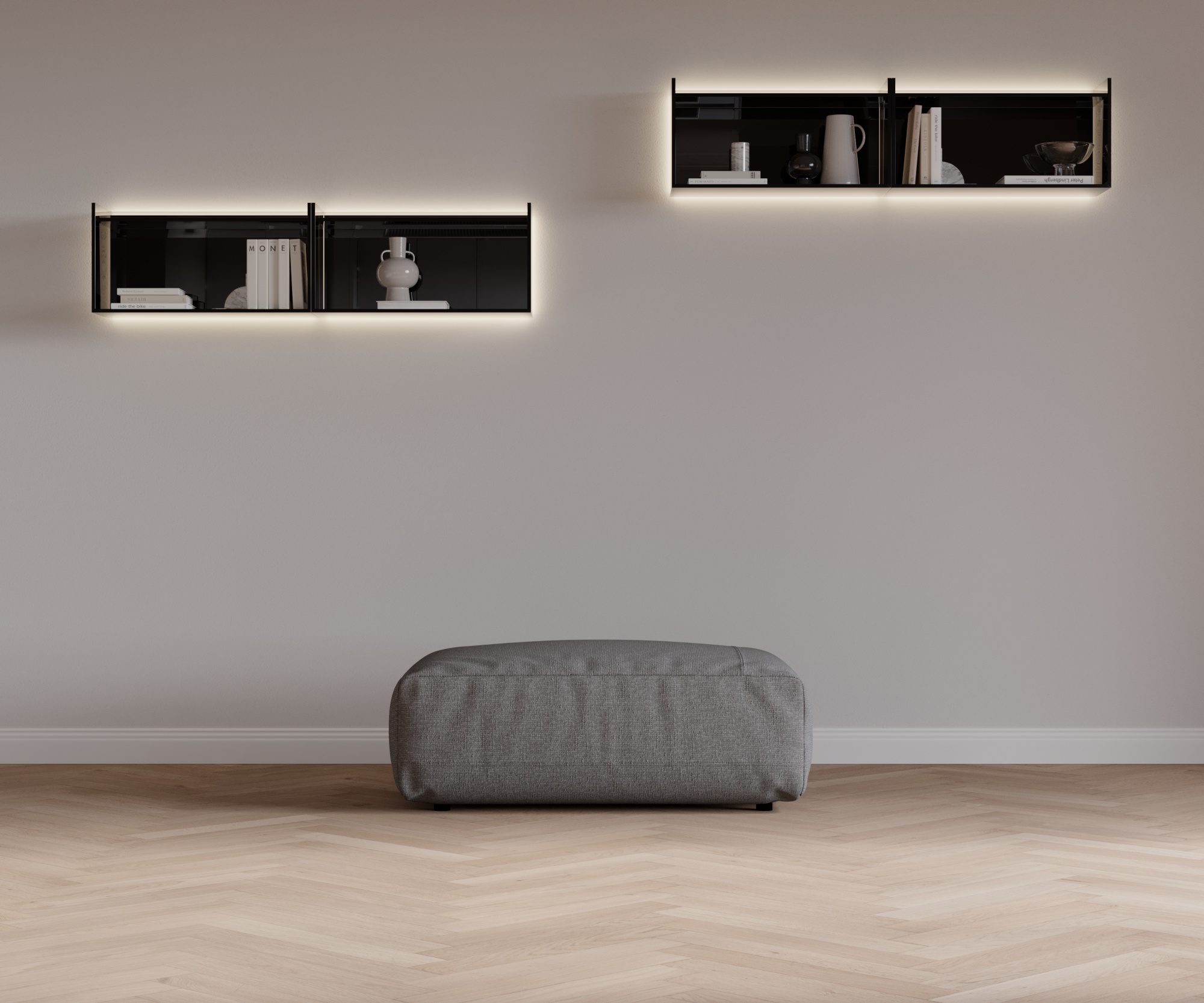 Cloud TabouretAL203x83 Tissu Tundra 10 Gris moyen Cloud TabouretAL203x83 Tissu Tundra 10 Gris moyen