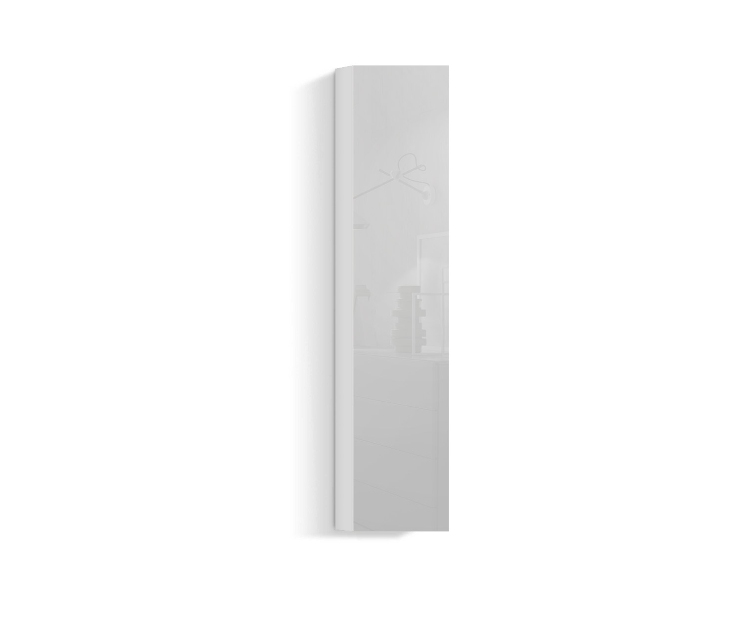 Armoire suspendue design salon Vertical H160 L30 blanc400 Armoire suspendue design salon Vertical H160 L30 blanc400