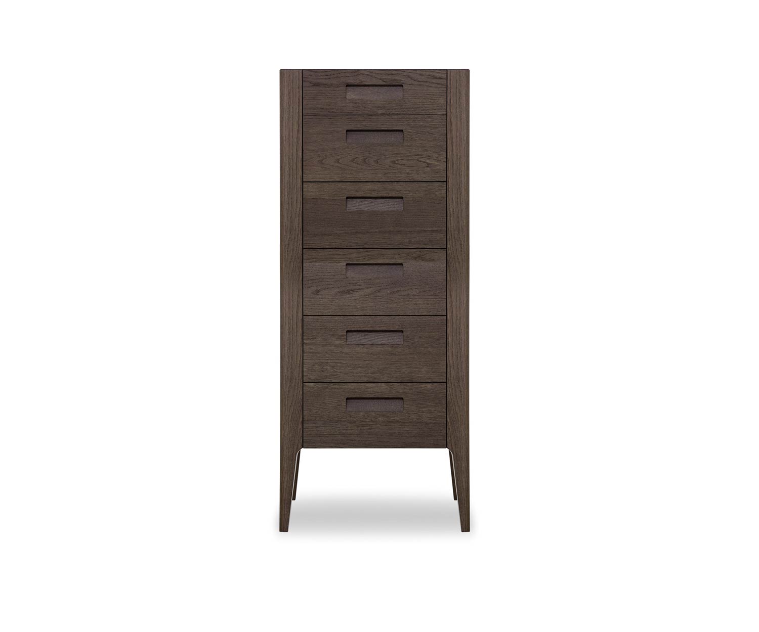 Novamobili Commode haute Giotto 6 tiroirs chêne foncé terre Novamobili Commode haute Giotto 6 tiroirs chêne foncé terre