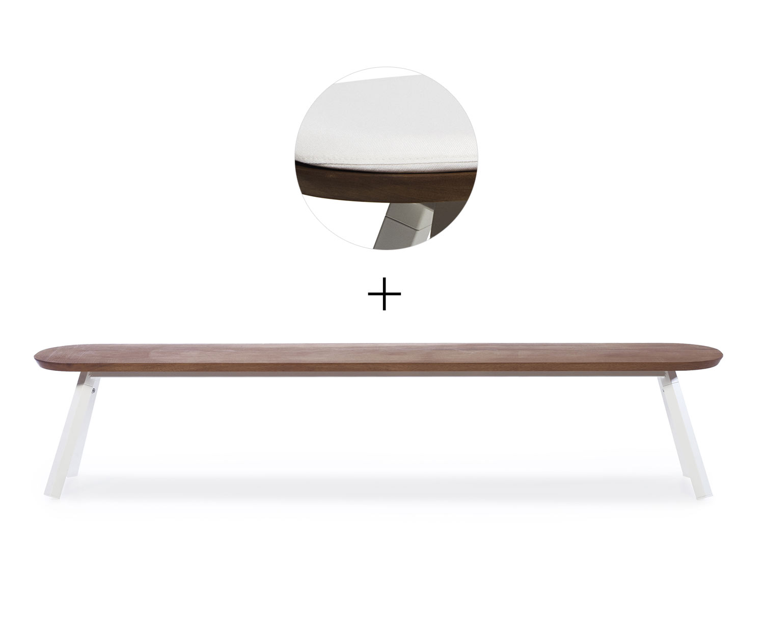 RS Barcelona Ping Pong Banc Blanc 2x B220 cm Blanc Outdoor RS Barcelona Ping Pong Banc Blanc 2x B220 cm Blanc Outdoor
