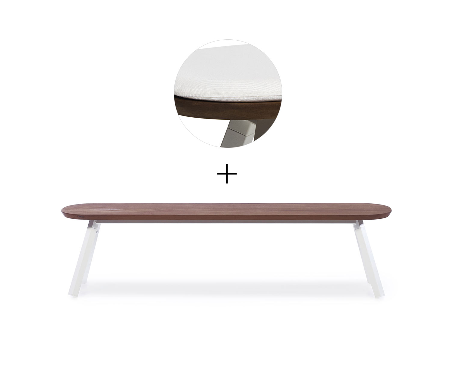 RS Barcelona Ping Pong Banc Blanc L180 cm Blanc Extérieur RS Barcelona Ping Pong Banc Blanc L180 cm Blanc Extérieur
