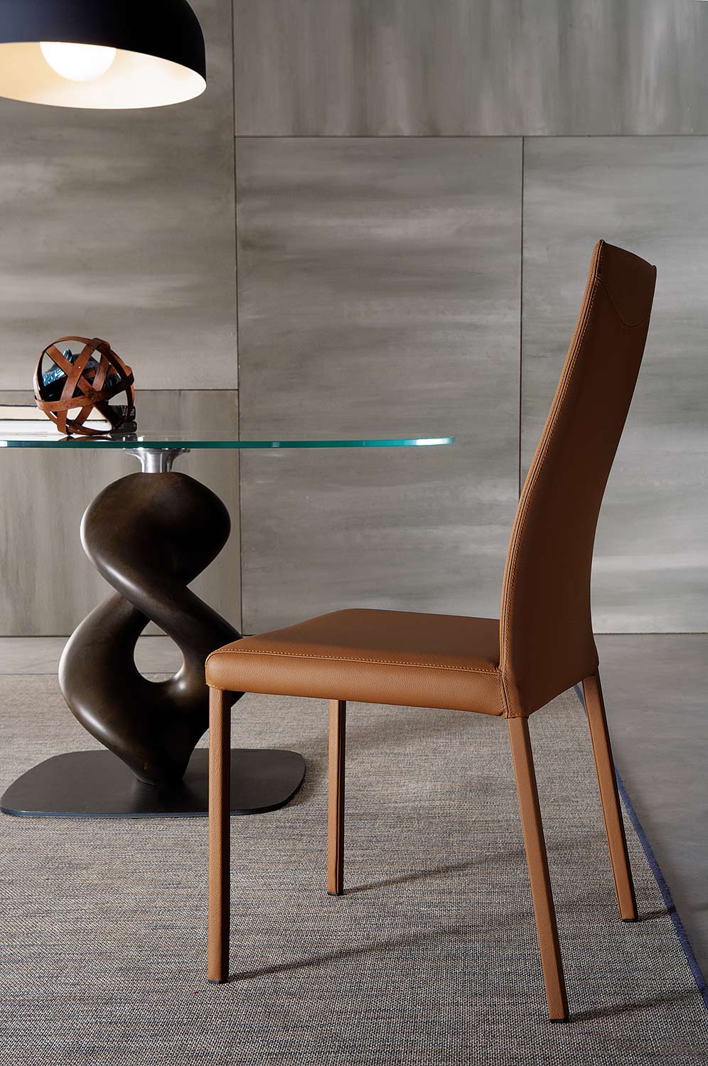 cognac design chaise en cuir
