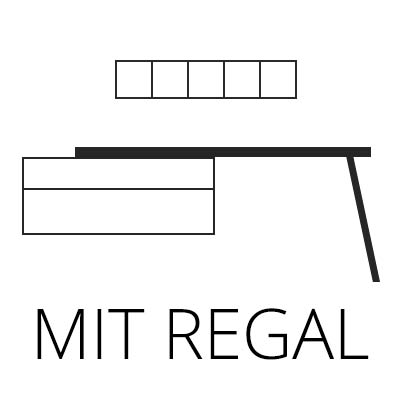 avec étagère murale ouverte L 150 cm