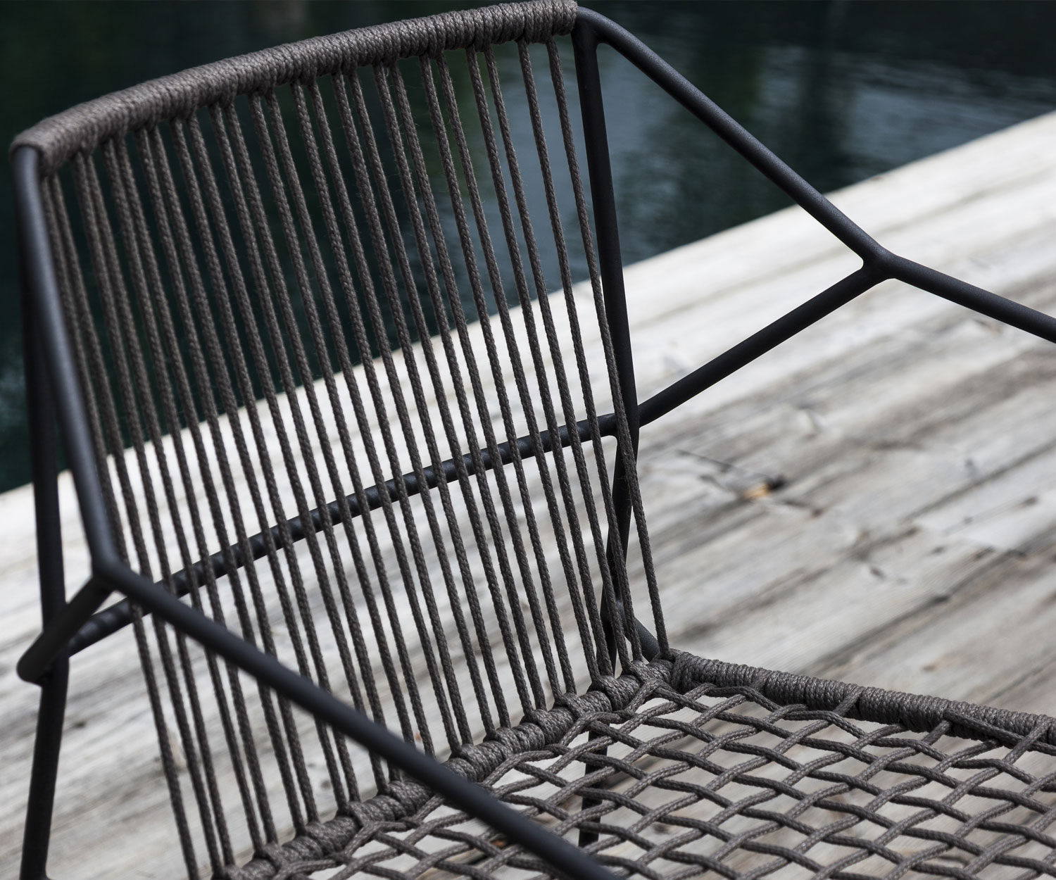 Oasiq Sandur Schnur Design Chaise en détail Cordage en gris foncé anthracite Oasiq Sandur Schnur Design Chaise en détail Cordage en gris foncé anthracite