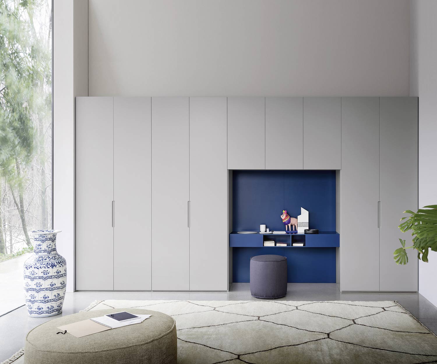 Armoire design de haute qualité Novamobili Armoire avec bureau Armoire design de haute qualité Novamobili Armoire avec bureau