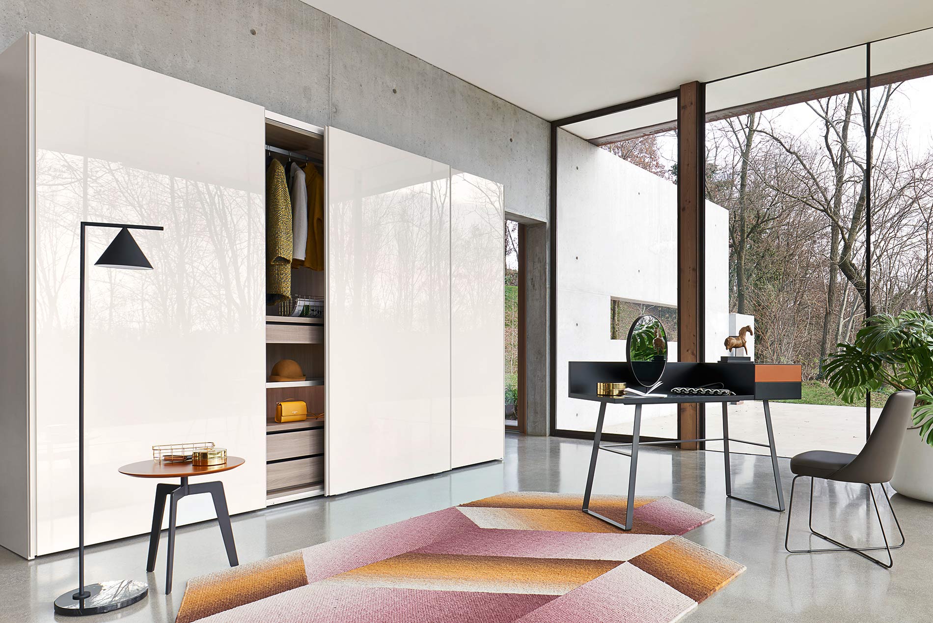 Chambre à coucher design avec bureau