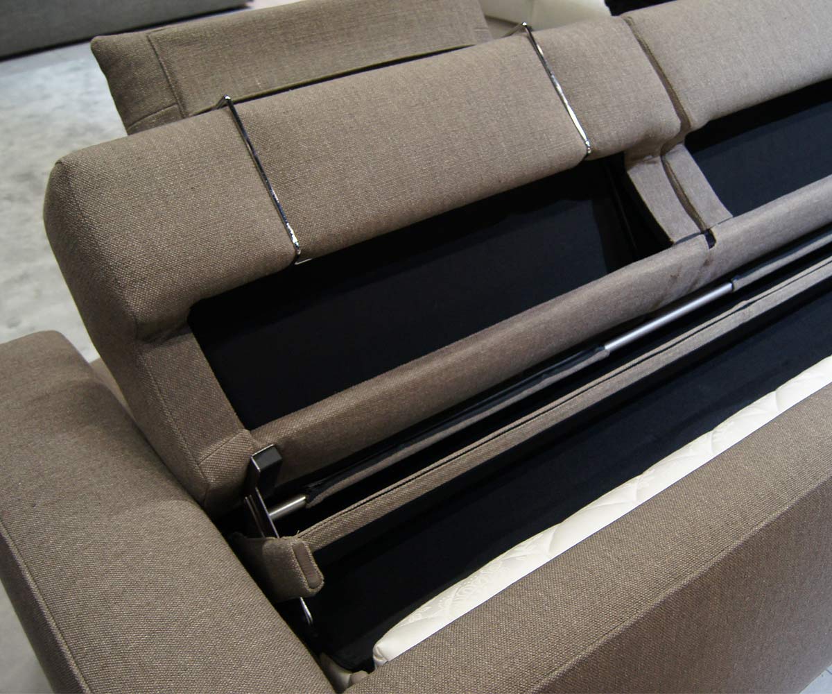Pol74 Lario Prestige Canapé-lit Espace de rangement dans les dossiers Pol74 Lario Prestige Canapé-lit Espace de rangement dans les dossiers