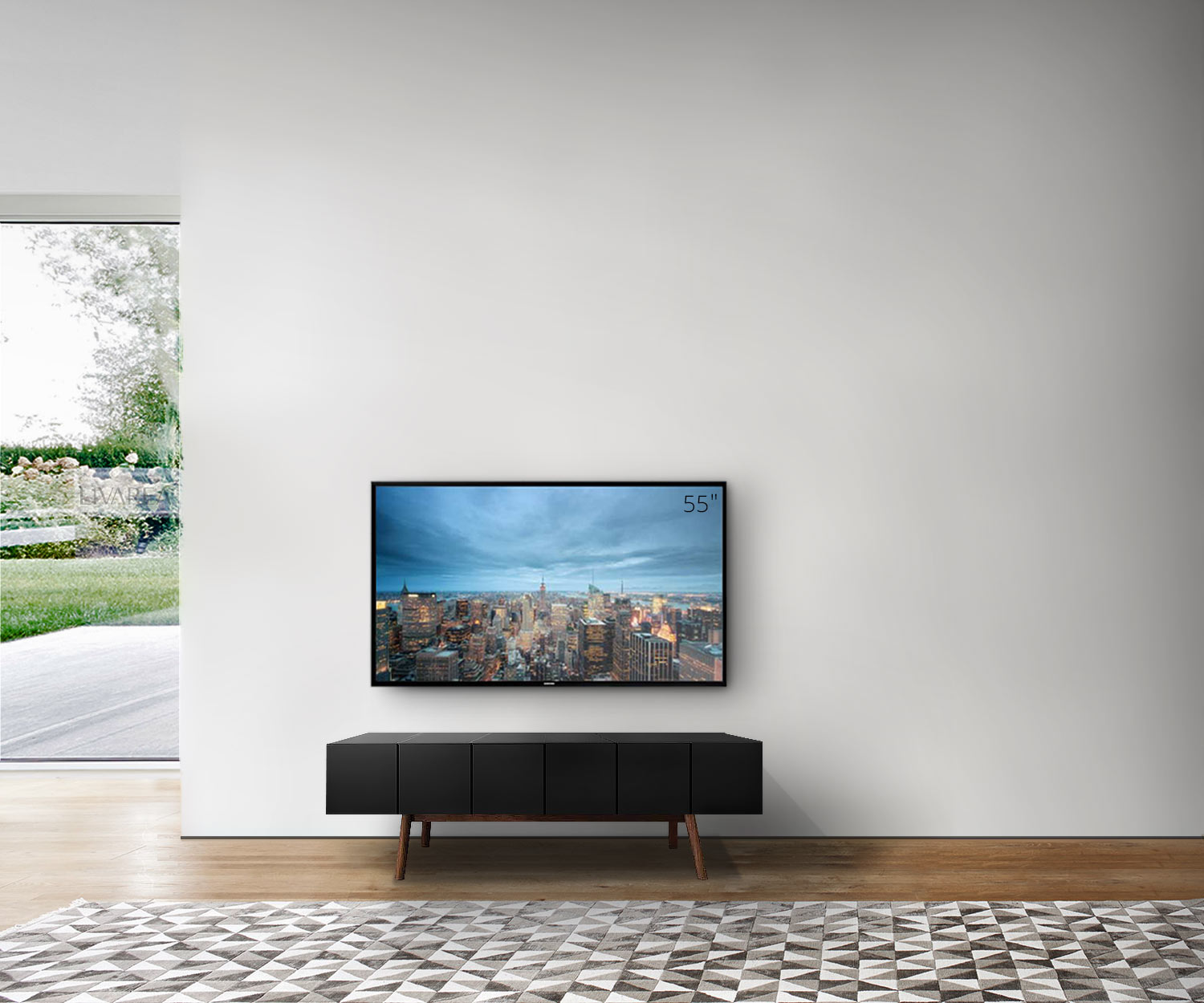 al2 MOS I KO 005 B Largeur 150 cm Corps noir Pieds en noyer al2 MOS I KO 005 B Largeur 150 cm Corps noir Pieds en noyer