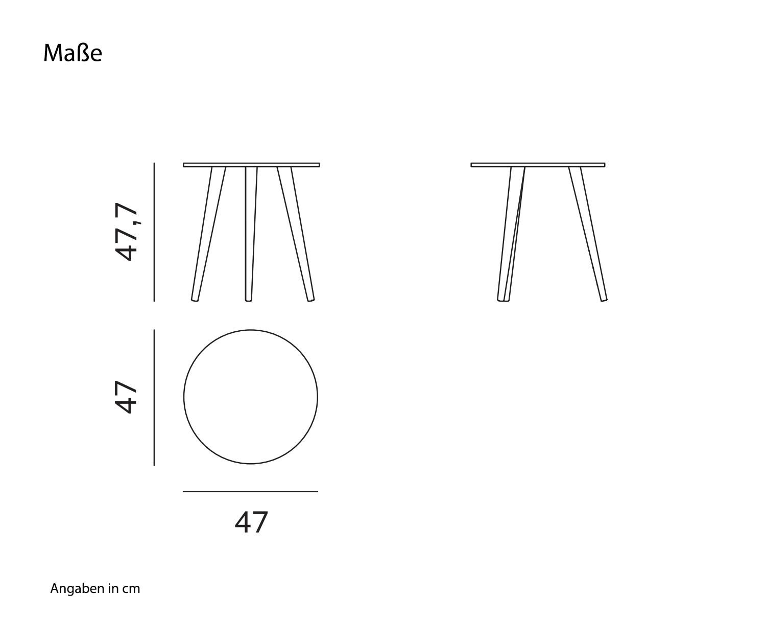 Novamobili Table d'appoint Trio Dimensions Esquisse Novamobili Table d'appoint Trio Dimensions Esquisse