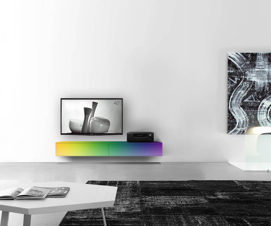 /Design Lowboard mur L180 H25 5 mat RAL /Design Lowboard mur L180 H25 5 mat RAL