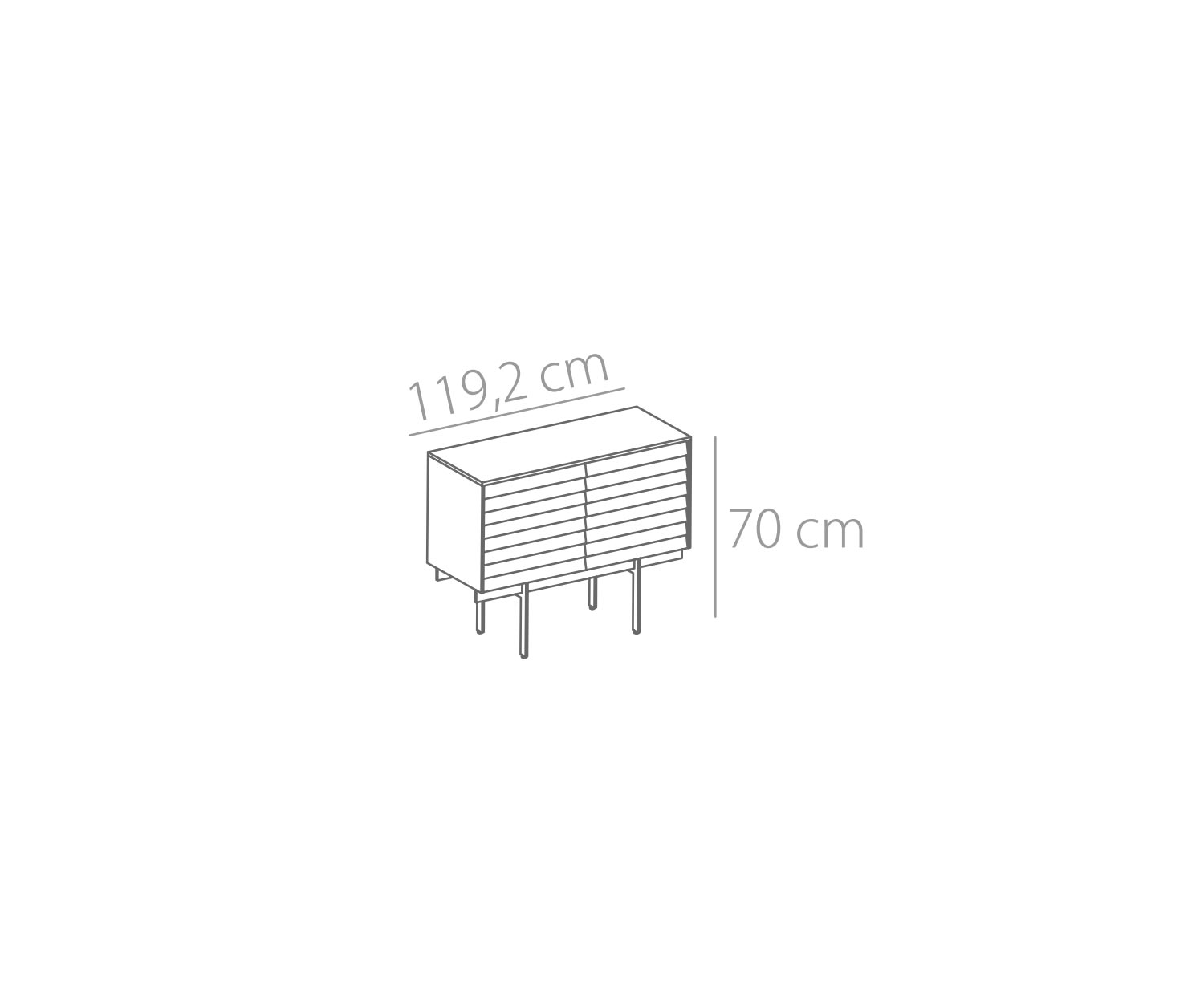 Punt Sussex Sideboard avec pieds B119 Esquisse Punt Sussex Sideboard avec pieds B119 Esquisse