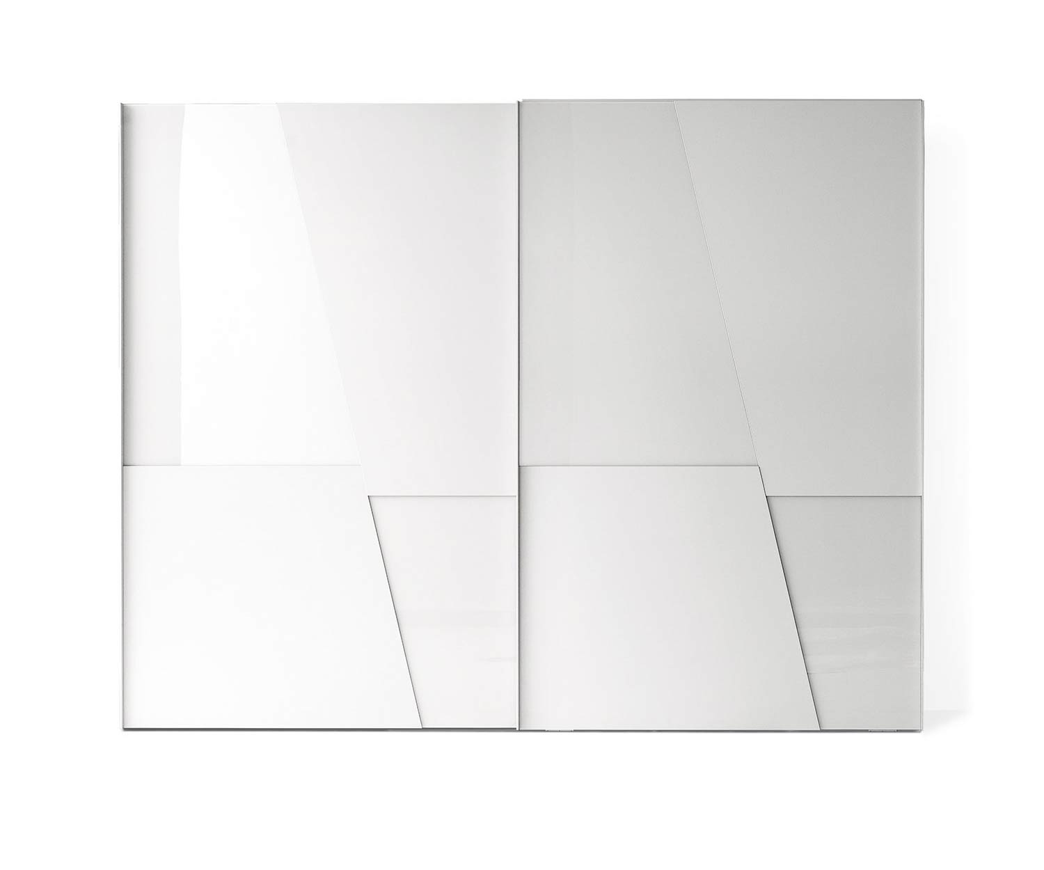 Exclusif Livitalia Armoire design Diagonal en blanc brillant mat Exclusif Livitalia Armoire design Diagonal en blanc brillant mat