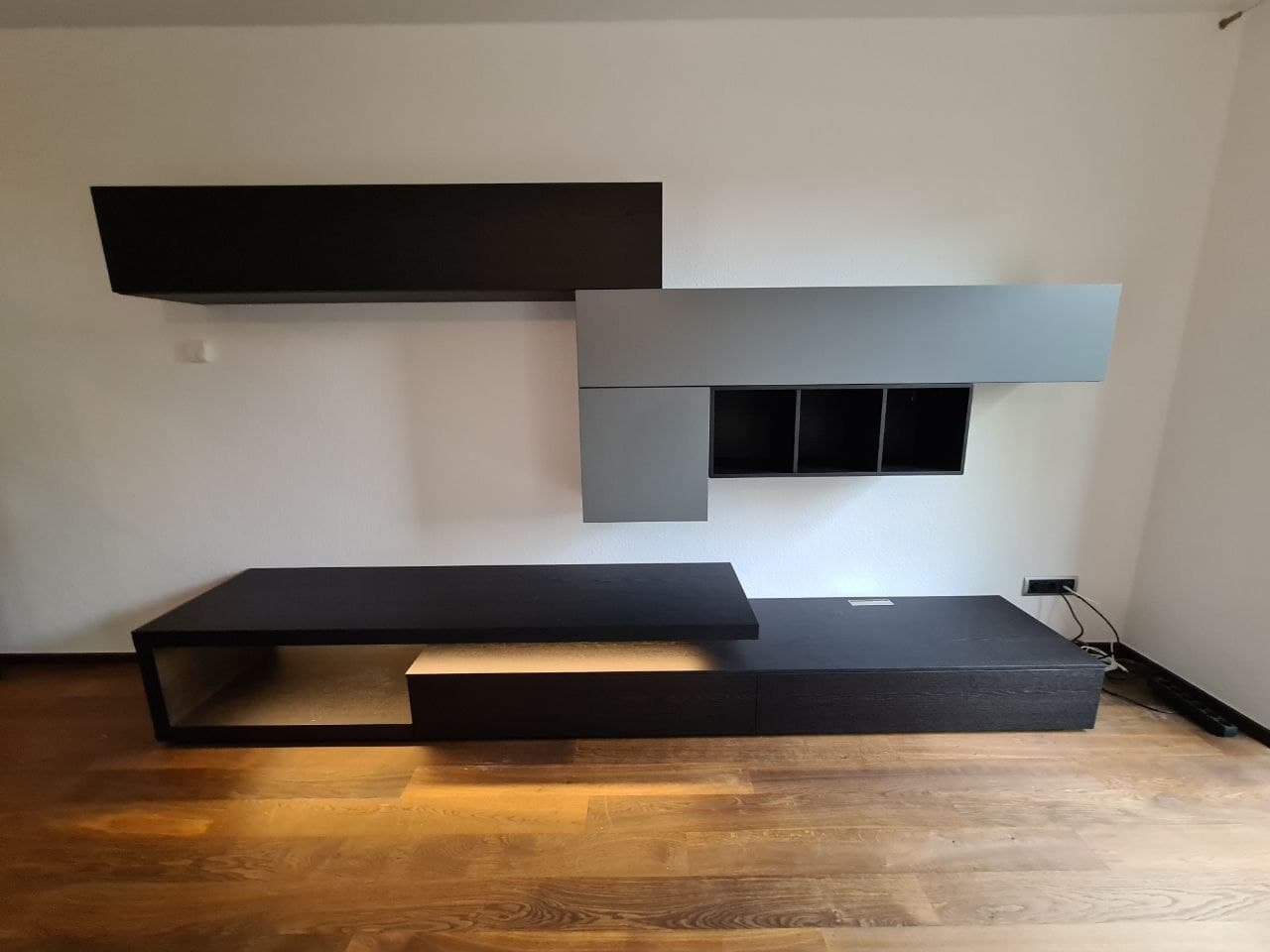 Kundenfoto-C99-Eiche-Carbone-Schwarz-Wohnwand Kundenfoto-C99-Eiche-Carbone-Schwarz-Wohnwand