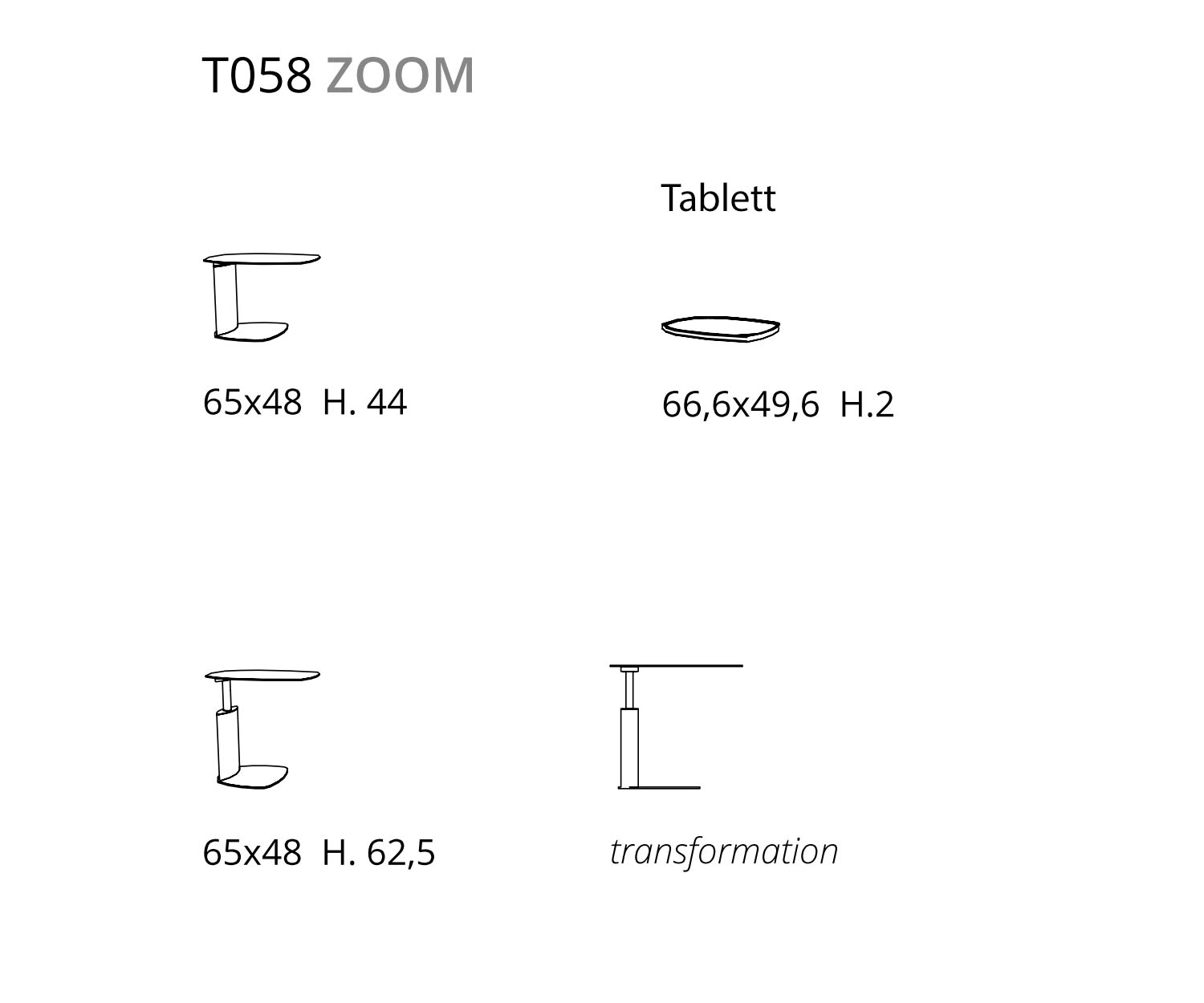 Table d'appoint réglable en hauteur détail Table d'appoint réglable en hauteur détail