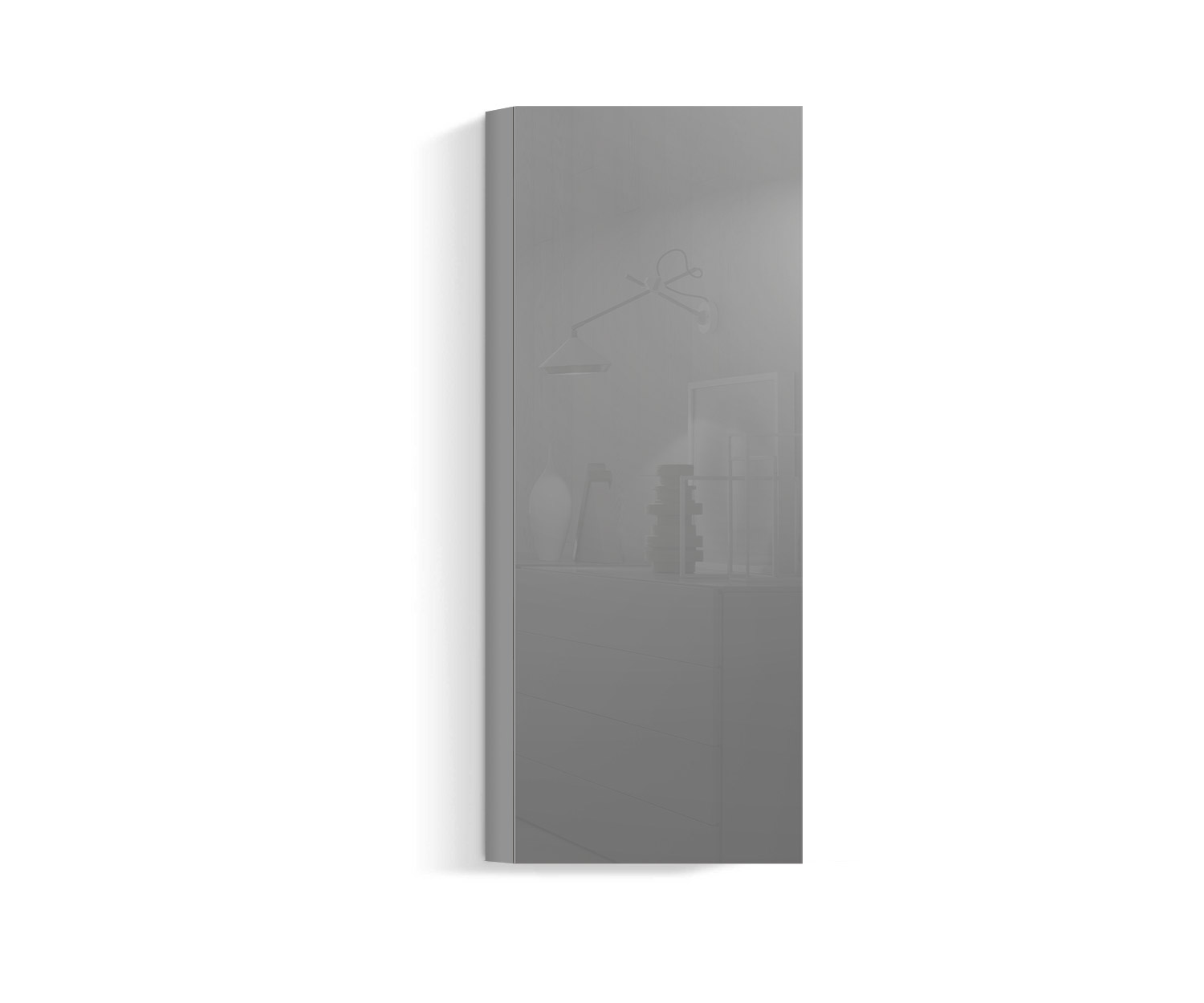 Design Salon Armoire suspendue verticale H160 L60 gris clair430 Design Salon Armoire suspendue verticale H160 L60 gris clair430