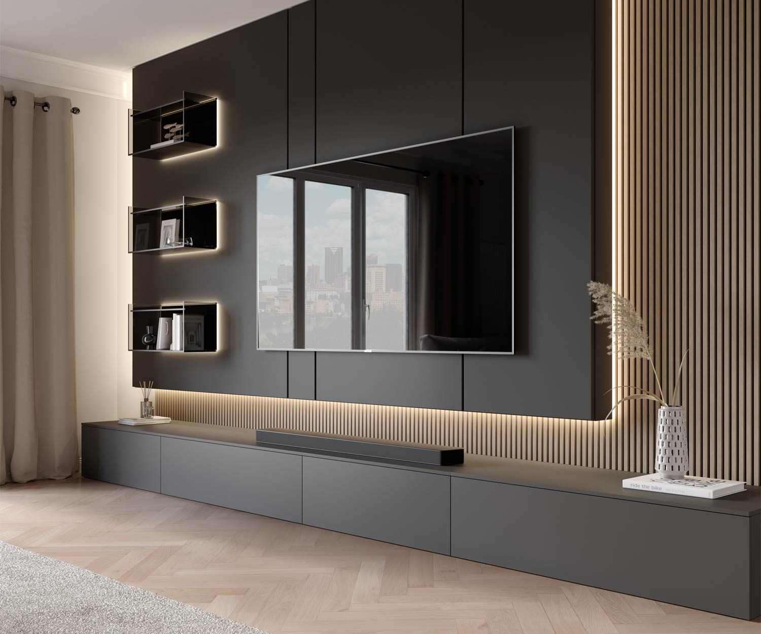 Livitalia Meuble TV design de luxe C100 (1)